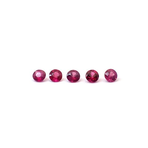 ルビー 5個セット タイ/モザンビーク産 0.27ct(5pcs合計) / 2.2x2.2mm前後 [260532287]