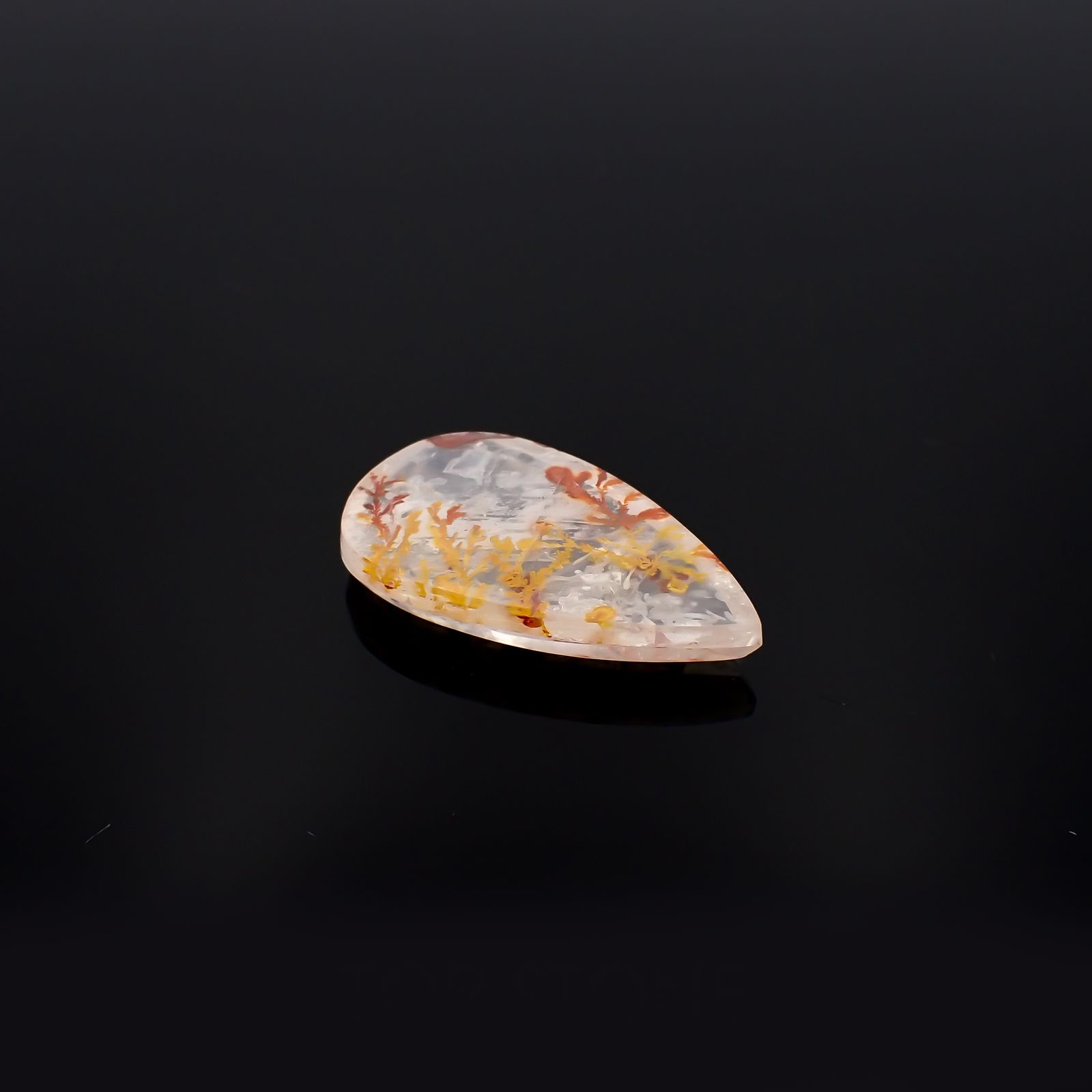 レッドデンドリチッククォーツ ブラジル産 19.22ct[230321120]29.1x16.7mm前後