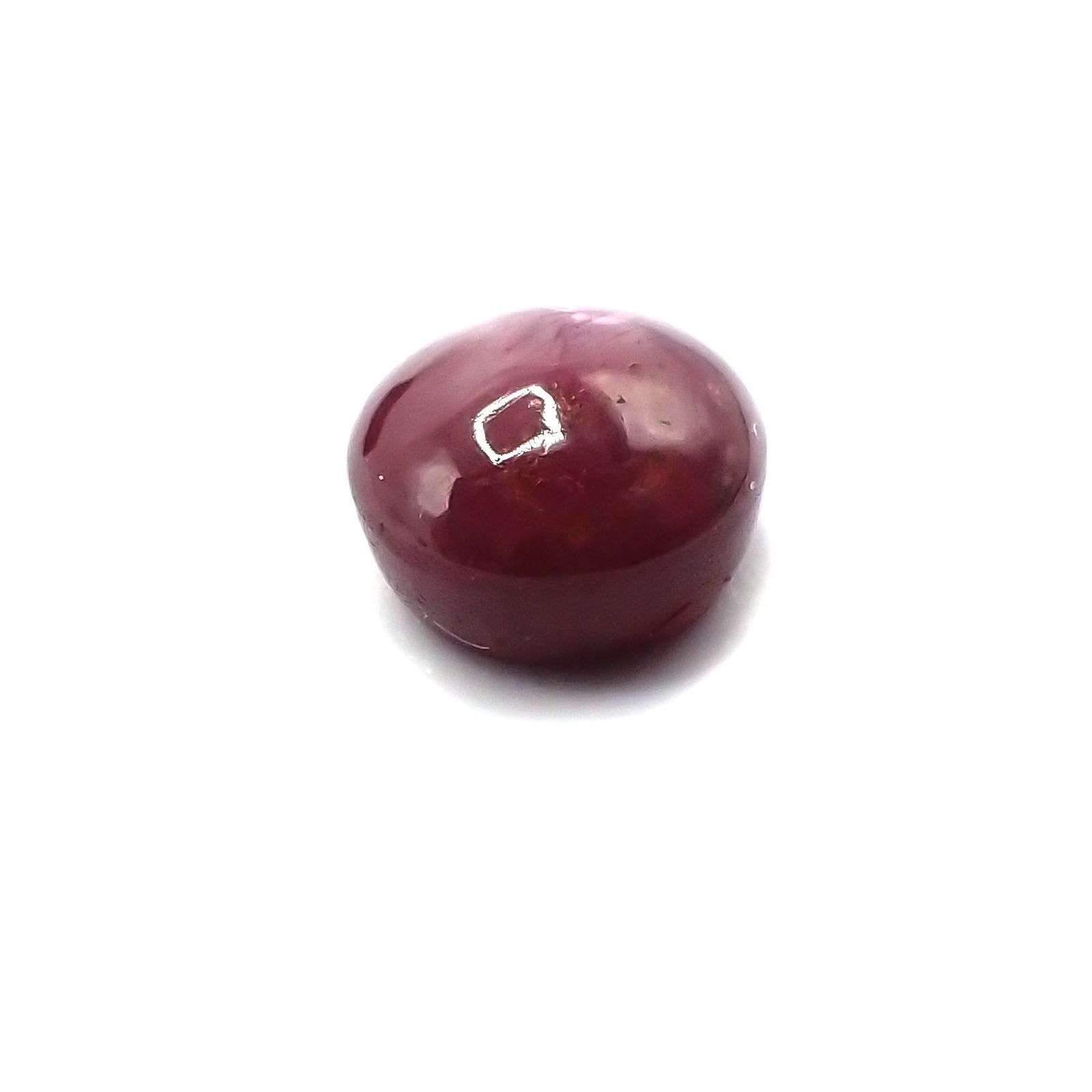 パープルスターサファイア(宝石名パープル・スター サファイア)インド産 1.66ct 識別済[230522218]6x6mm前後