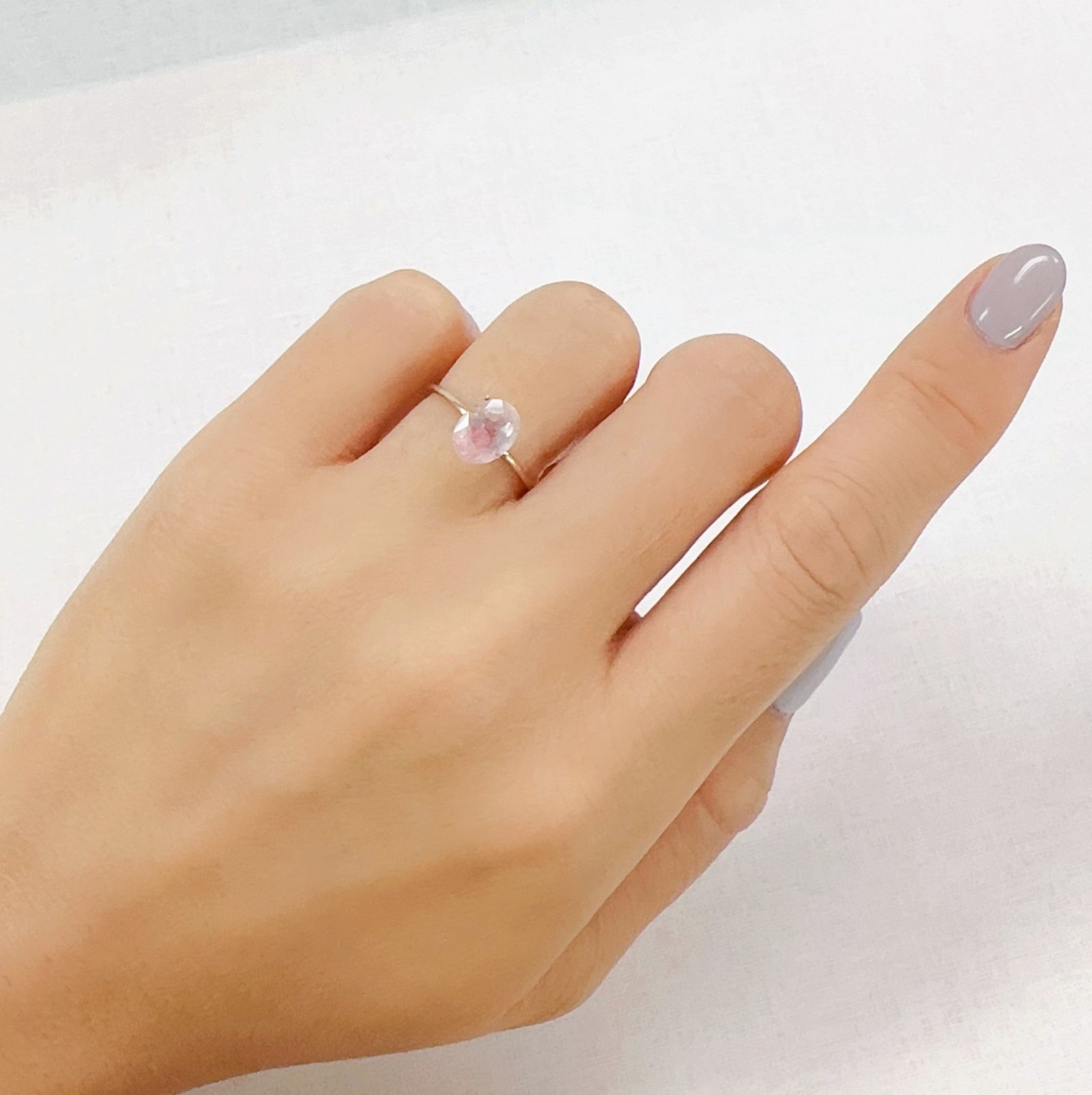 ピンククリスタルトルマリン(宝石名ピンク・トルマリン)コンゴ民主共和国産 1.33ct 識別済[230823235]8.1x6.1mm前後