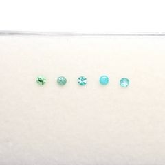 パライバトルマリン カラーグラデーション5pcsセット ブラジル産 0.23ct(5pcs合計)[230220502]2.2-2.3x2.2-2.3mm前後