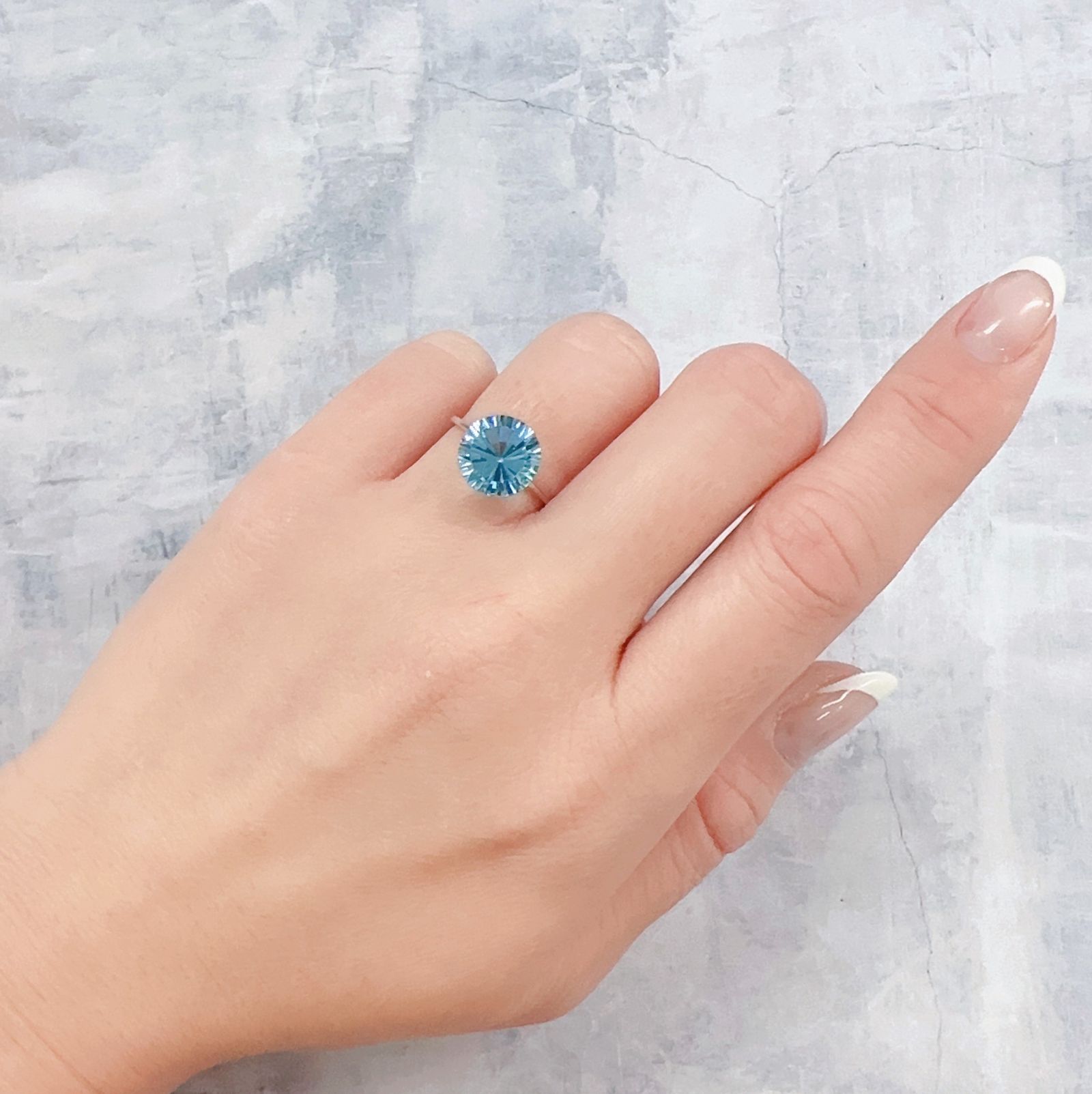 ブルートパーズ ブラジル産 4.43ct[221219351]9.9x9.9mm前後