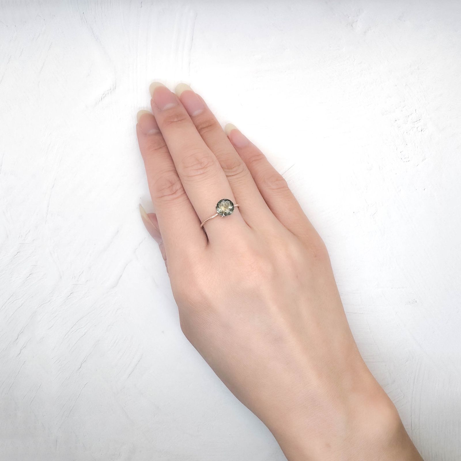 アベンチュリンアクアマリン(宝石名アクアマリン) ナイジェリア産 1.39ct 識別済[250712983]7×7mm前後