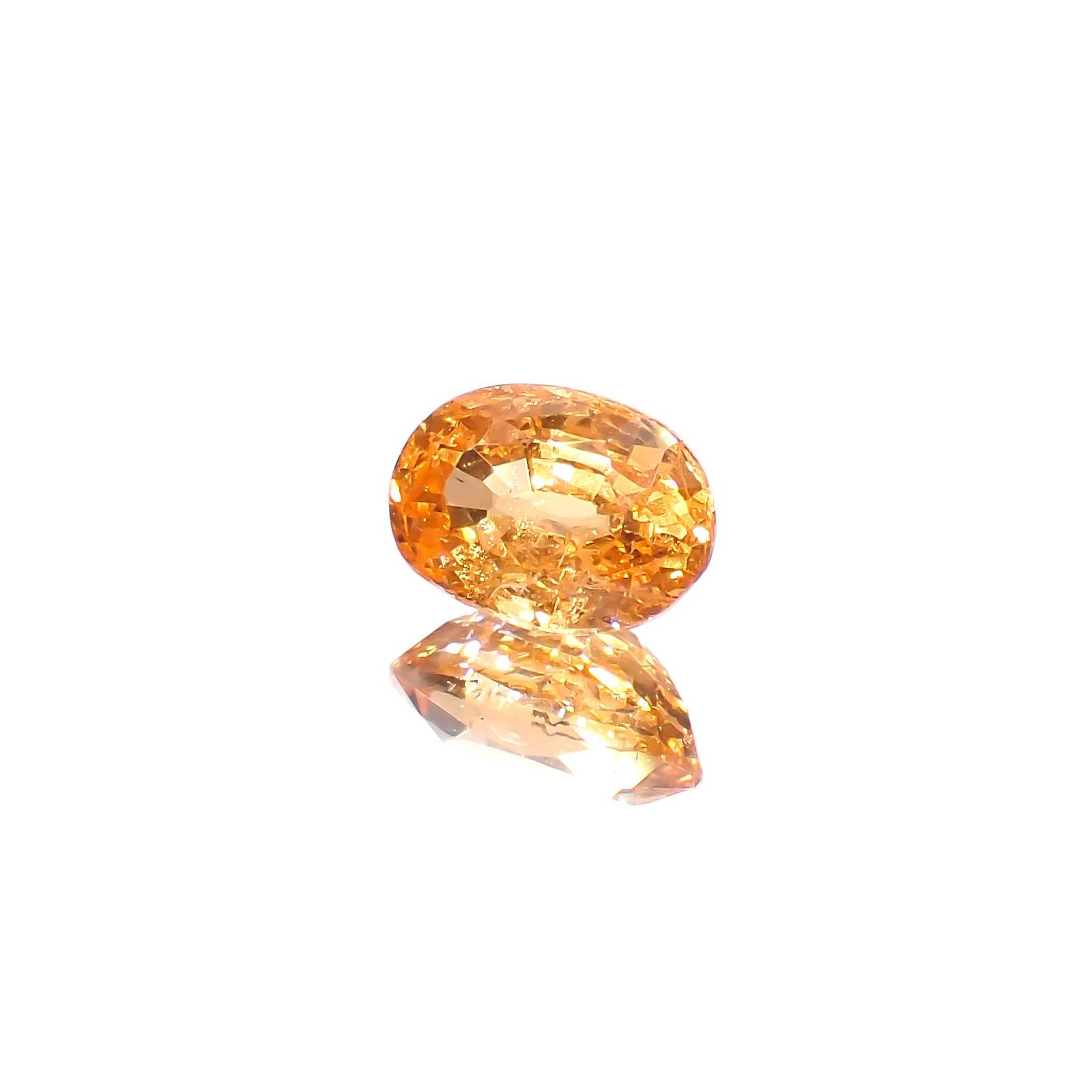スペサルティンガーネット マンダリンオレンジカラー(宝石名ガーネット)ナイジェリア産 1.17ct 識別済[230923390]6.9x4.8mm前後