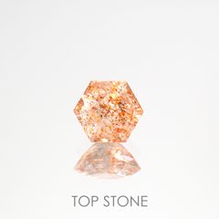 ◇ヘキサゴンカット◇イリュージョンサンストーン インド産 0.58ct[220115487]5.1x5mm前後