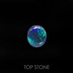 ブラックオパール(宝石名ブラック・オパール) オーストラリア産 1.448ct ソ付(彩珠)[210611324]9.2×8.2mm前後