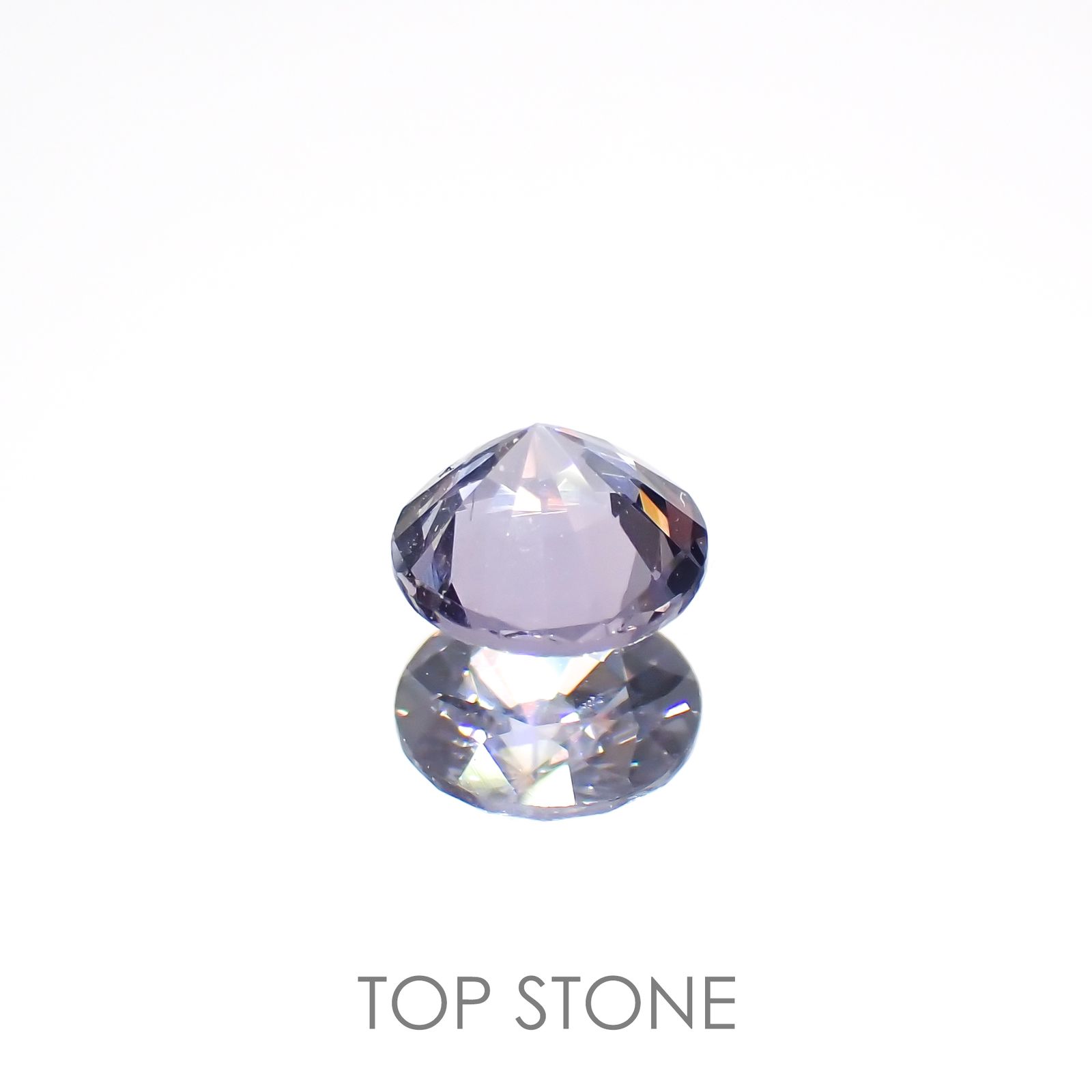 グレイッシュブルースピネル(宝石名スピネル)ビルマ/マダガスカル産 0.39ct 識別済[220516056]4.6x4.5mm前後