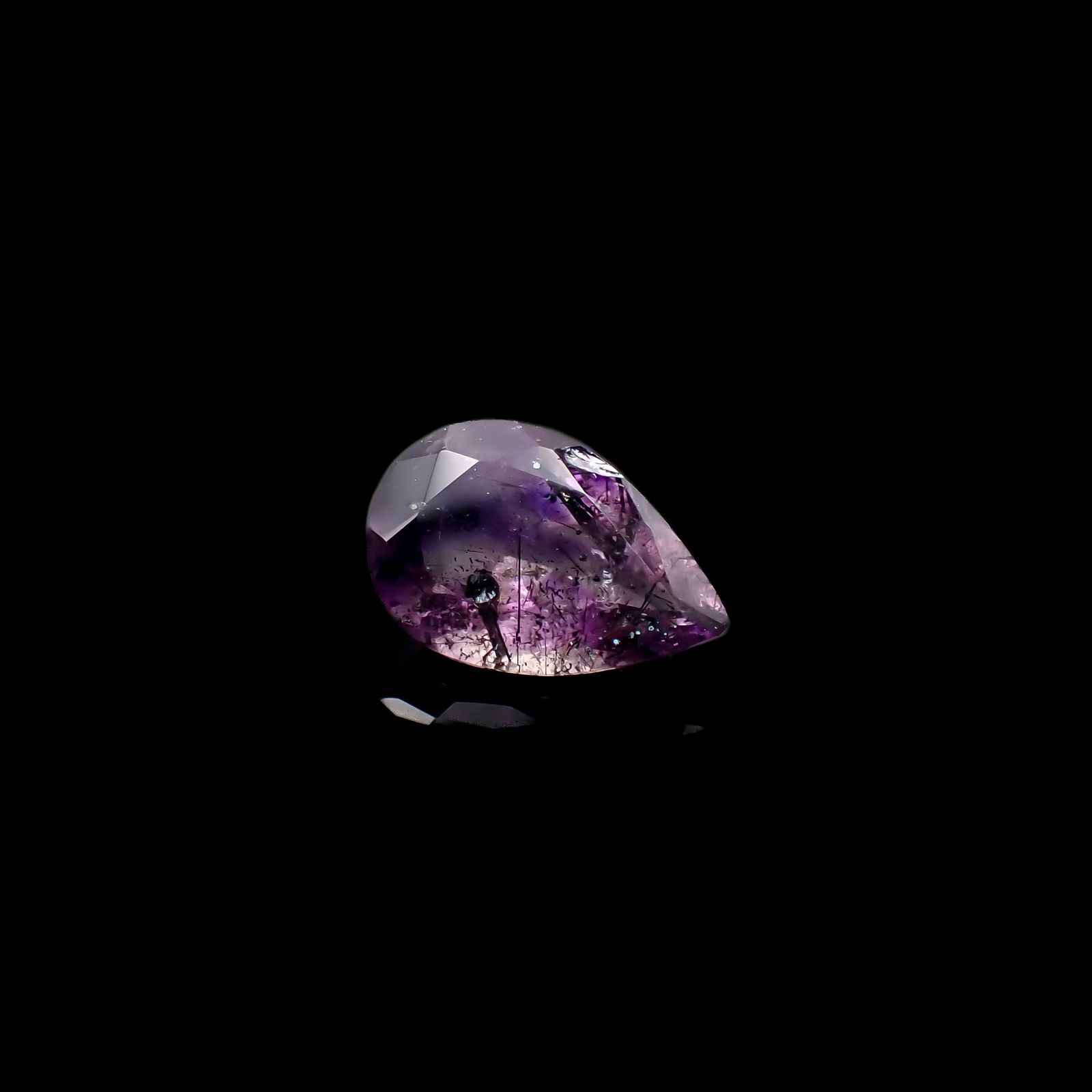 アメジストエレスチャル ナイジェリア産 4.02ct[231224660]14x9.2mm前後