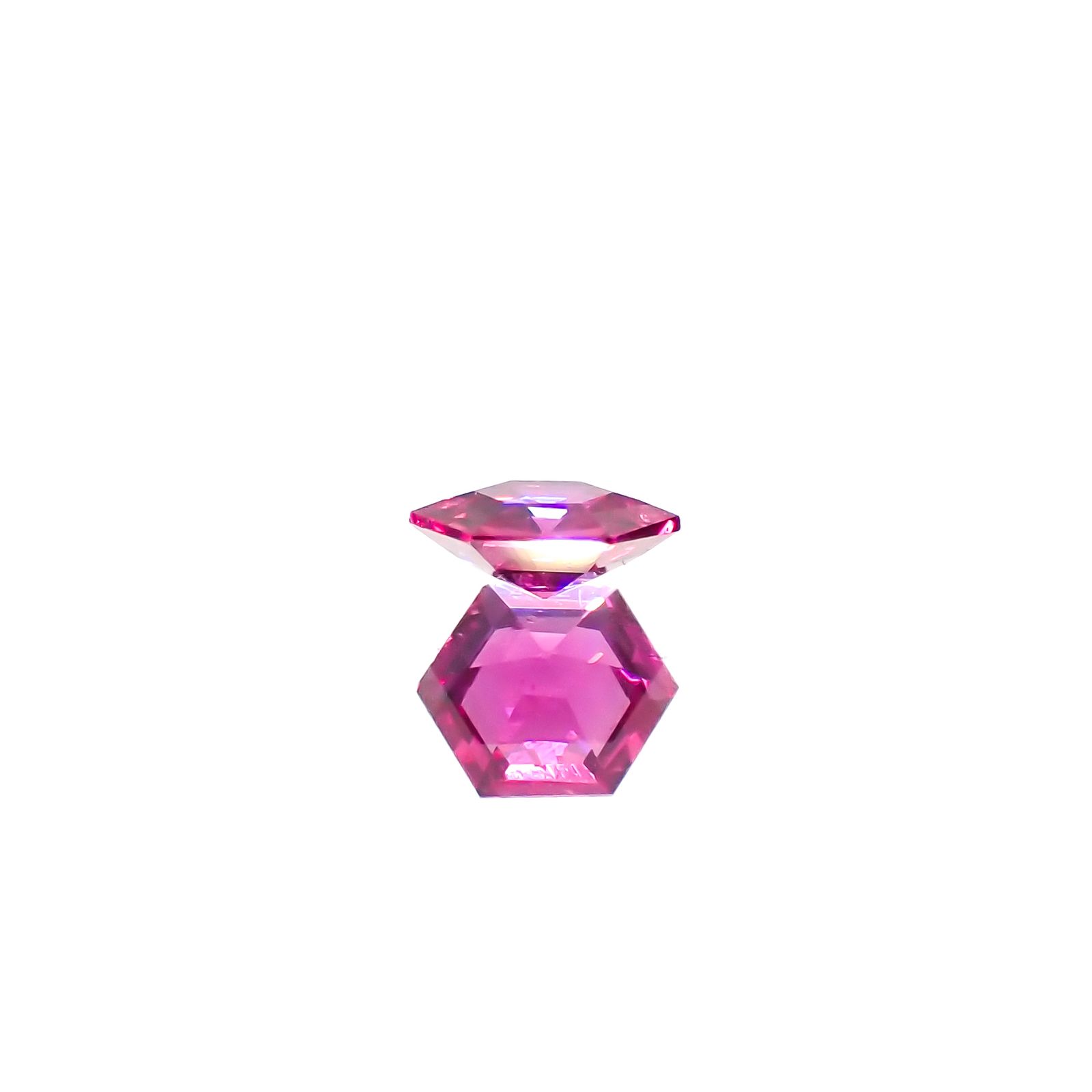 ◇ヘキサゴンカット◇ルビー 非加熱 モザンビーク産 0.18ct[240427107]3.5x3.5mm前後