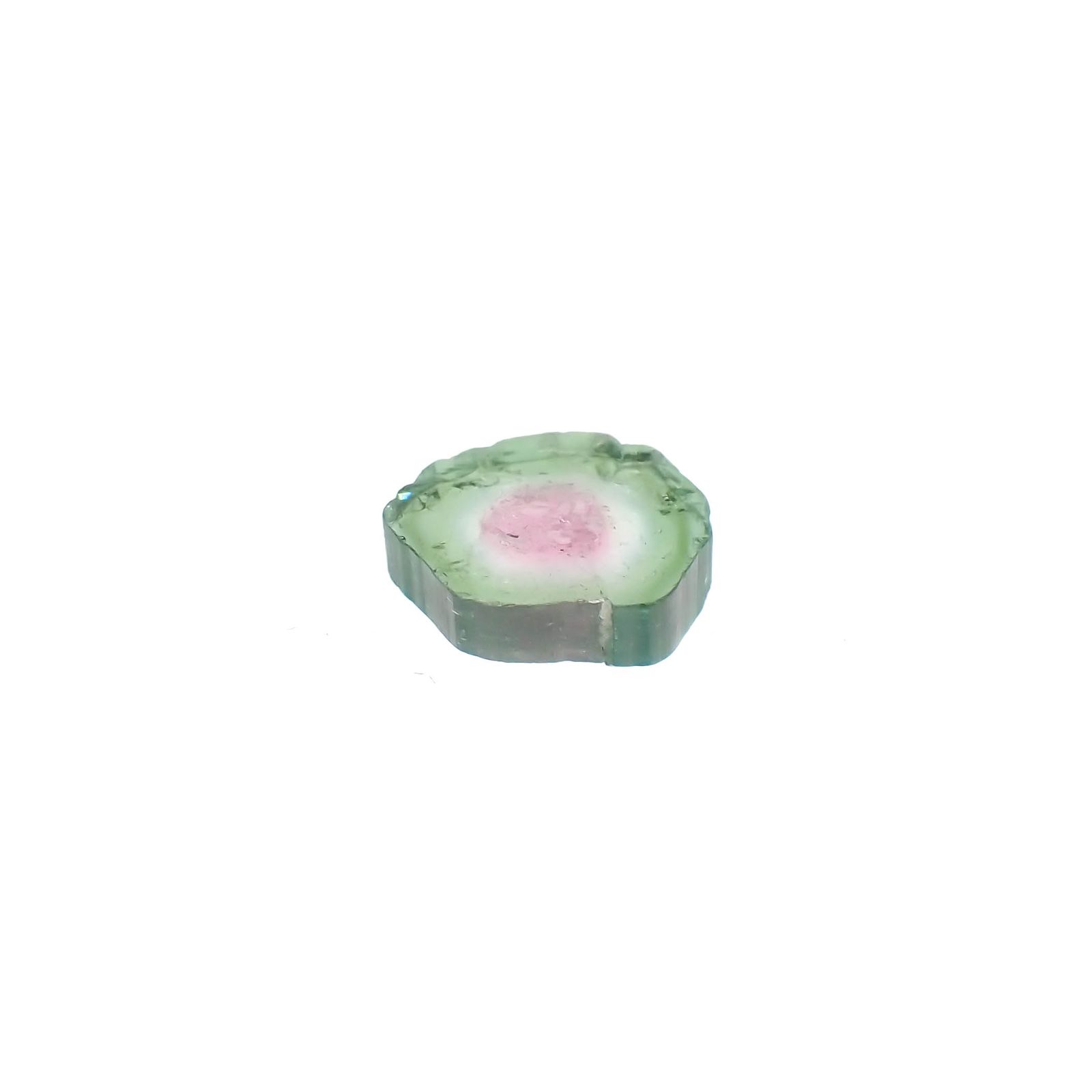 ウォーターメロントルマリン 原石スライス コンゴ民主共和国産 2.25ct[230321309]9.6x8.3mm前後