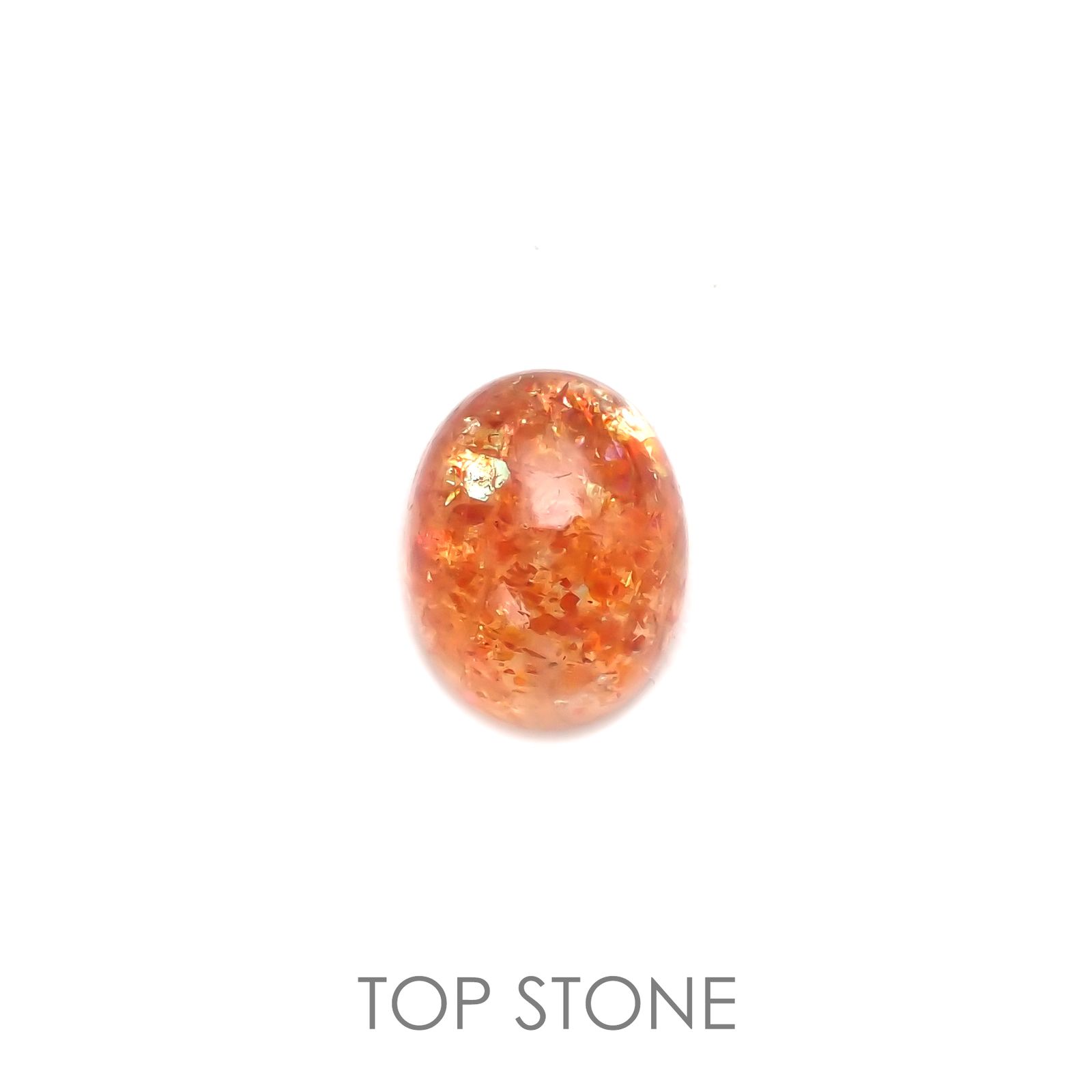 イリュージョンサンストーン(宝石名フェルドスパー) タンザニア産 2.69ct 識別済[211013343]9.1×7.3mm前後