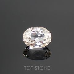 カラーレススポジュミン(宝石名ホワイト・スポジュミン) ブラジル産 1.81ct 識別済[210912629]7.9×6mm前後