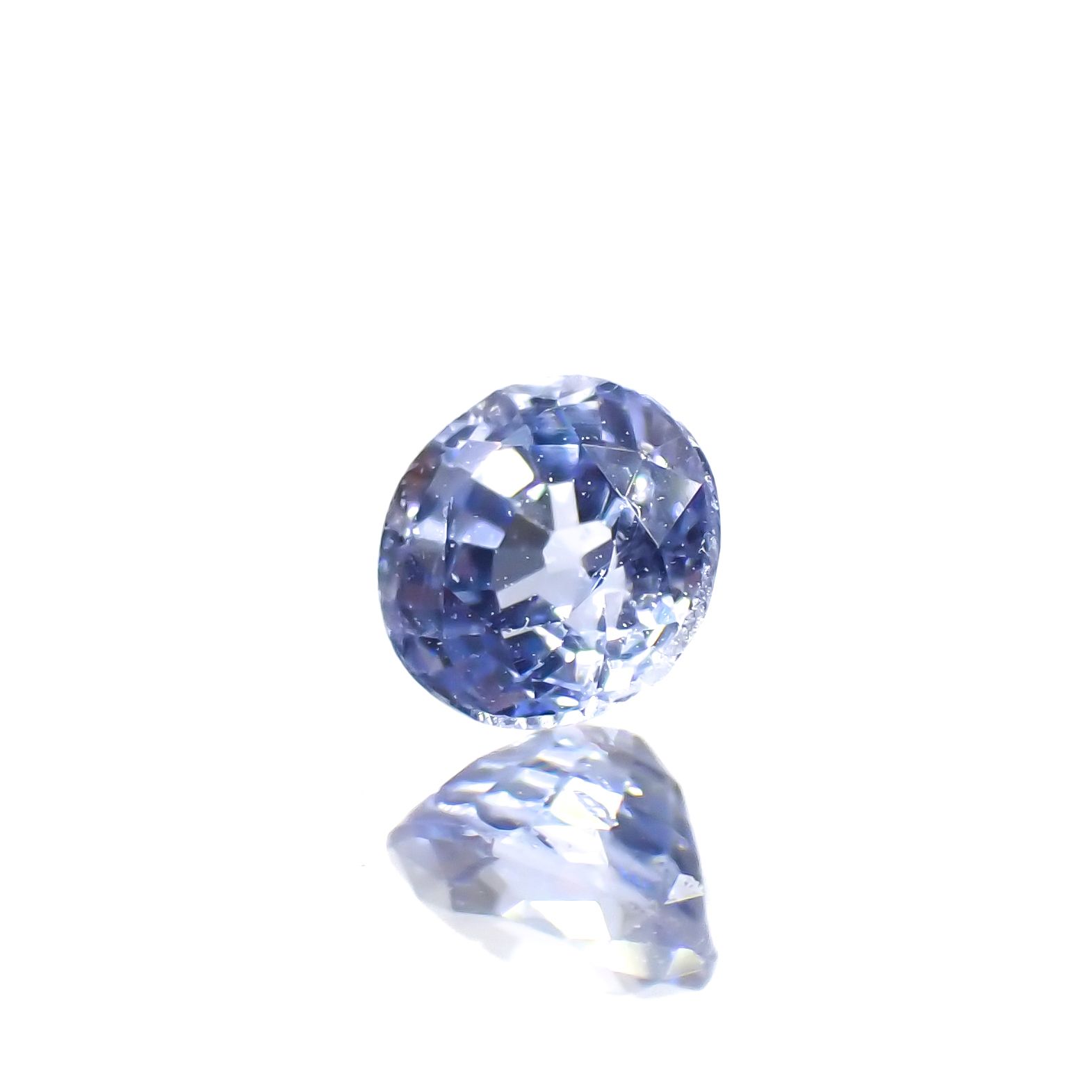 アイスブルーサファイア(宝石名サファイア)スリランカ/マダガスカル産 0.31ct 識別済[230722700]3.7x3.7mm前後