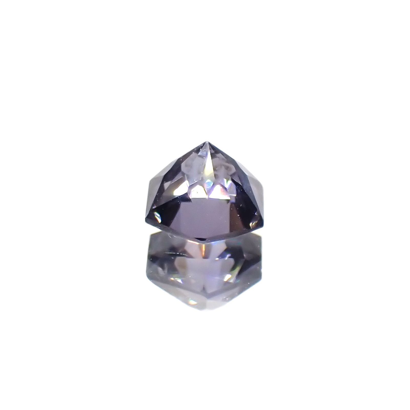 ◇ヘキサゴンカット◇バイオレットスピネル(宝石名スピネル)ビルマ/マダガスカル産 0.56ct 識別済[250220661]4.5x4.4mm前後