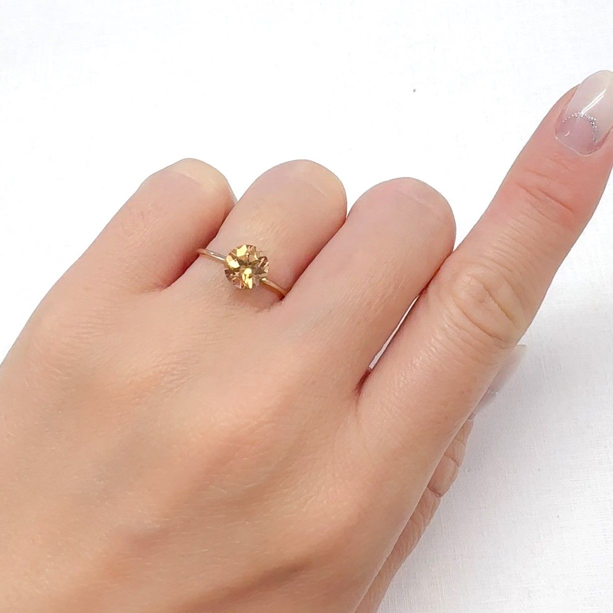 オレンジジルコン スリランカ/カンボジア産 1.82ct[240628114]7.1x7mm前後