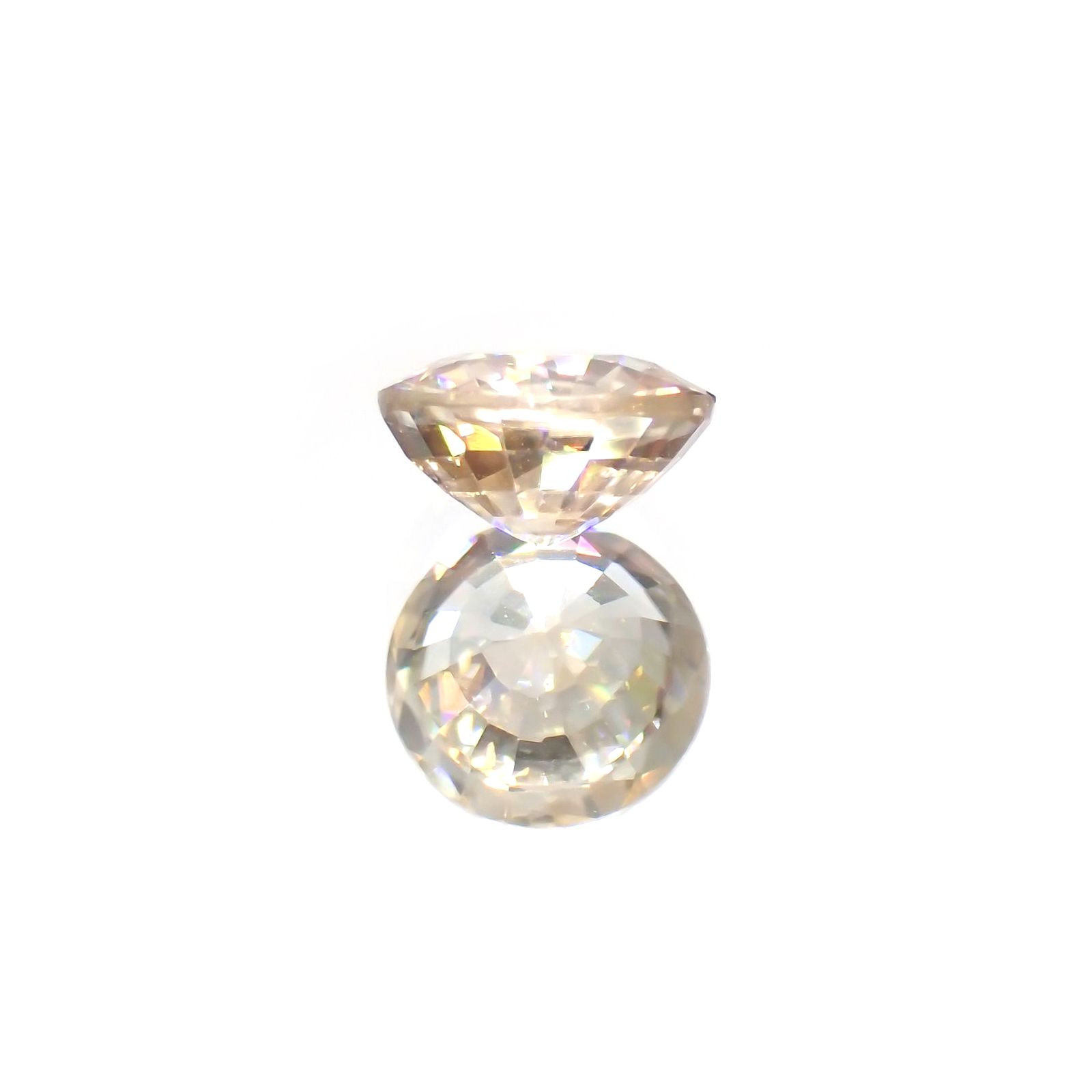 イエロージルコン(宝石名ジルコン)スリランカ/カンボジア産 1.48ct 識別済[220114830]6.4x6.4mm前後
