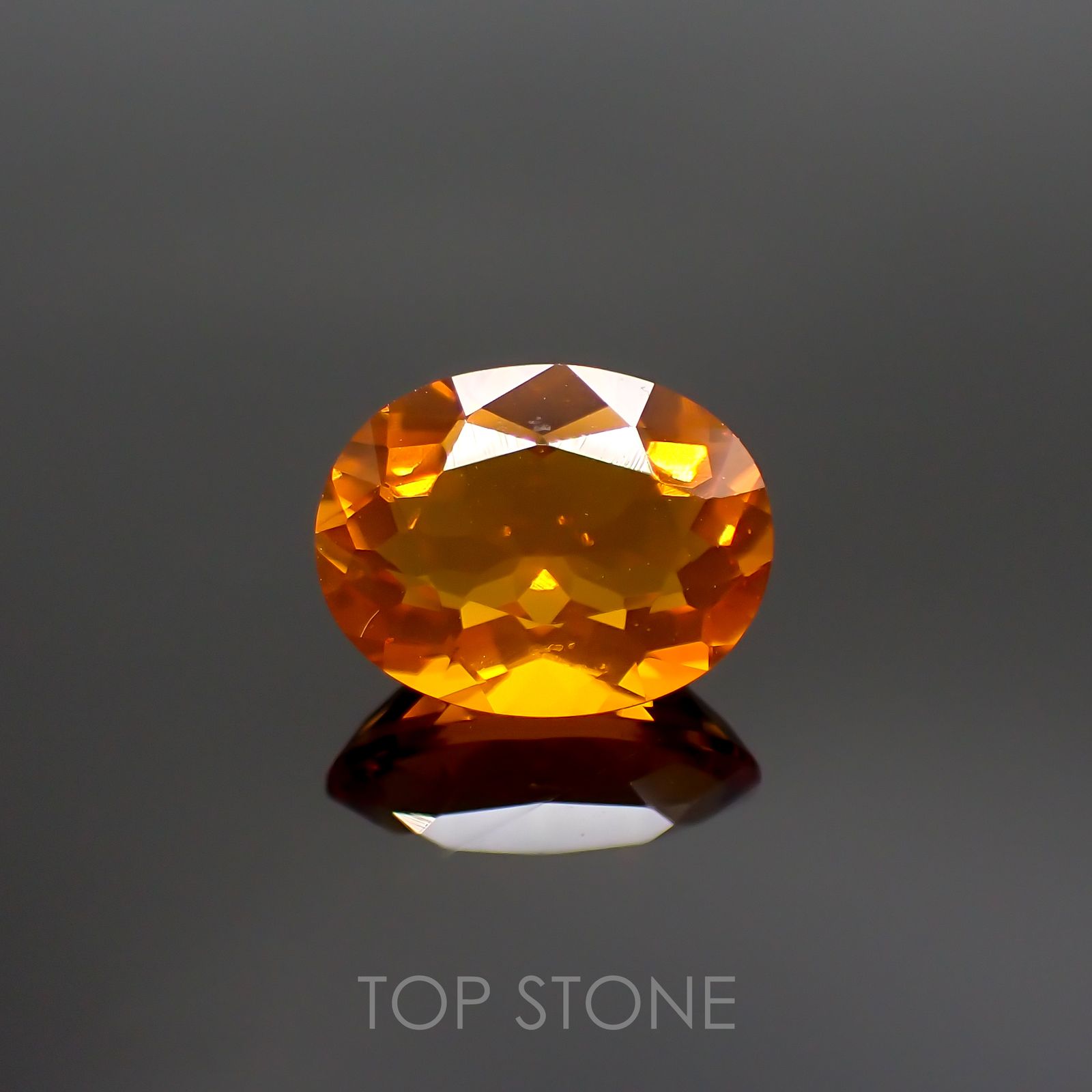 ファイヤーオパール(宝石名ファイヤー・オパール) メキシコ産 1.12ct 識別済[20085088]8.7×6.8mm前後