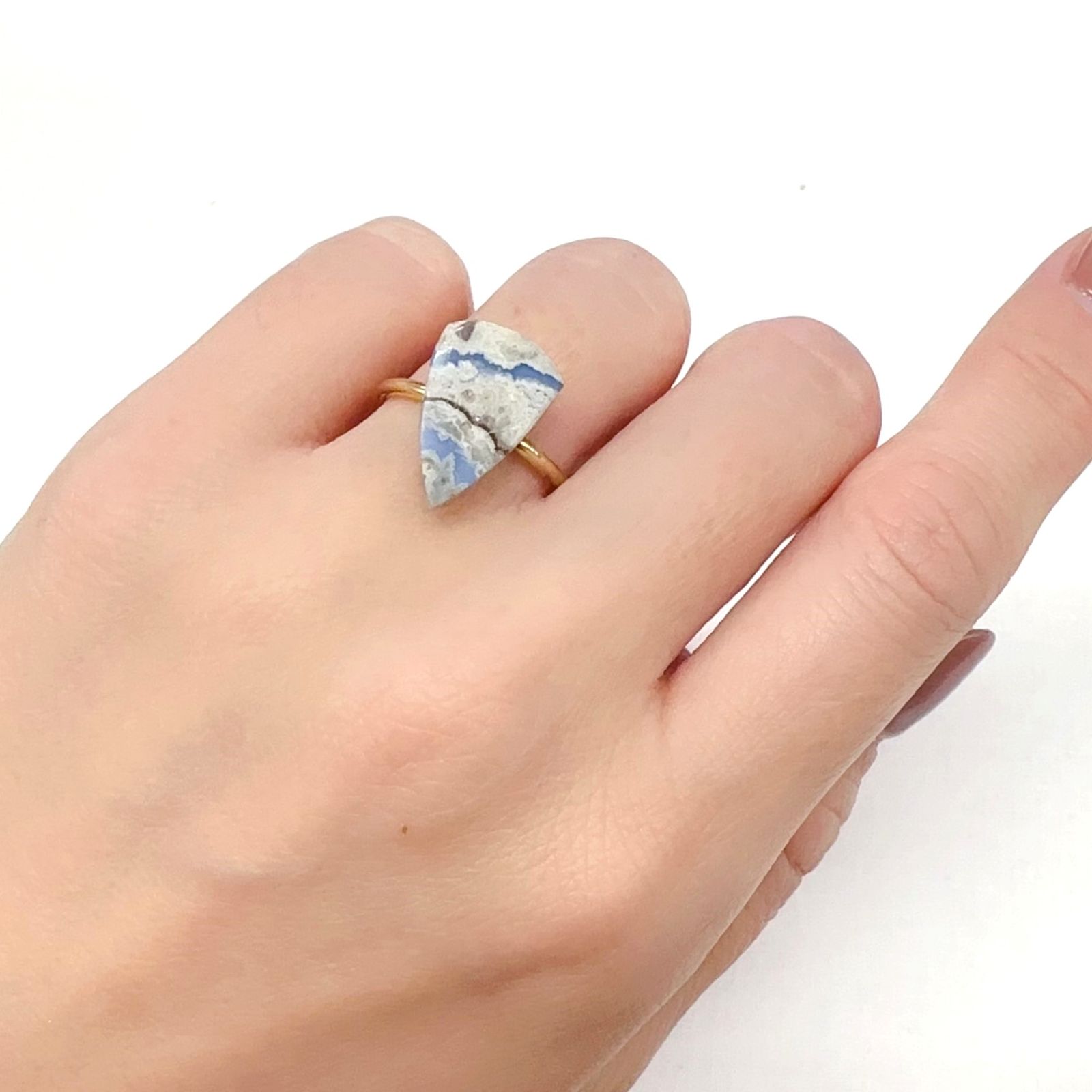 マトリックスブルーオパール アメリカ・オレゴン州産 3.06ct[240125677]16.5x10.5mm前後