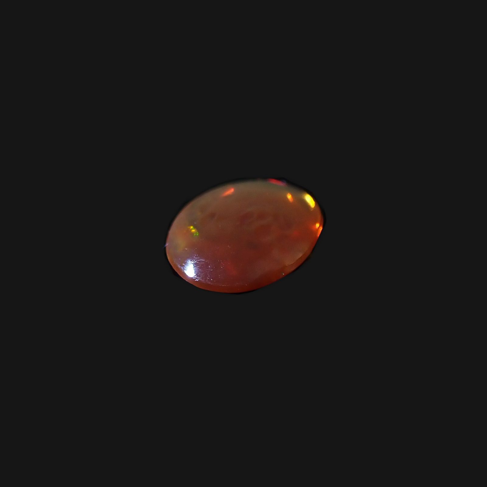 ◇ダブルカボション◇ファイヤーオパール(宝石名ファイア・オパール)メキシコ産 1.100ct ソ付(彩珠)[231023918]10.3x7.7mm前後