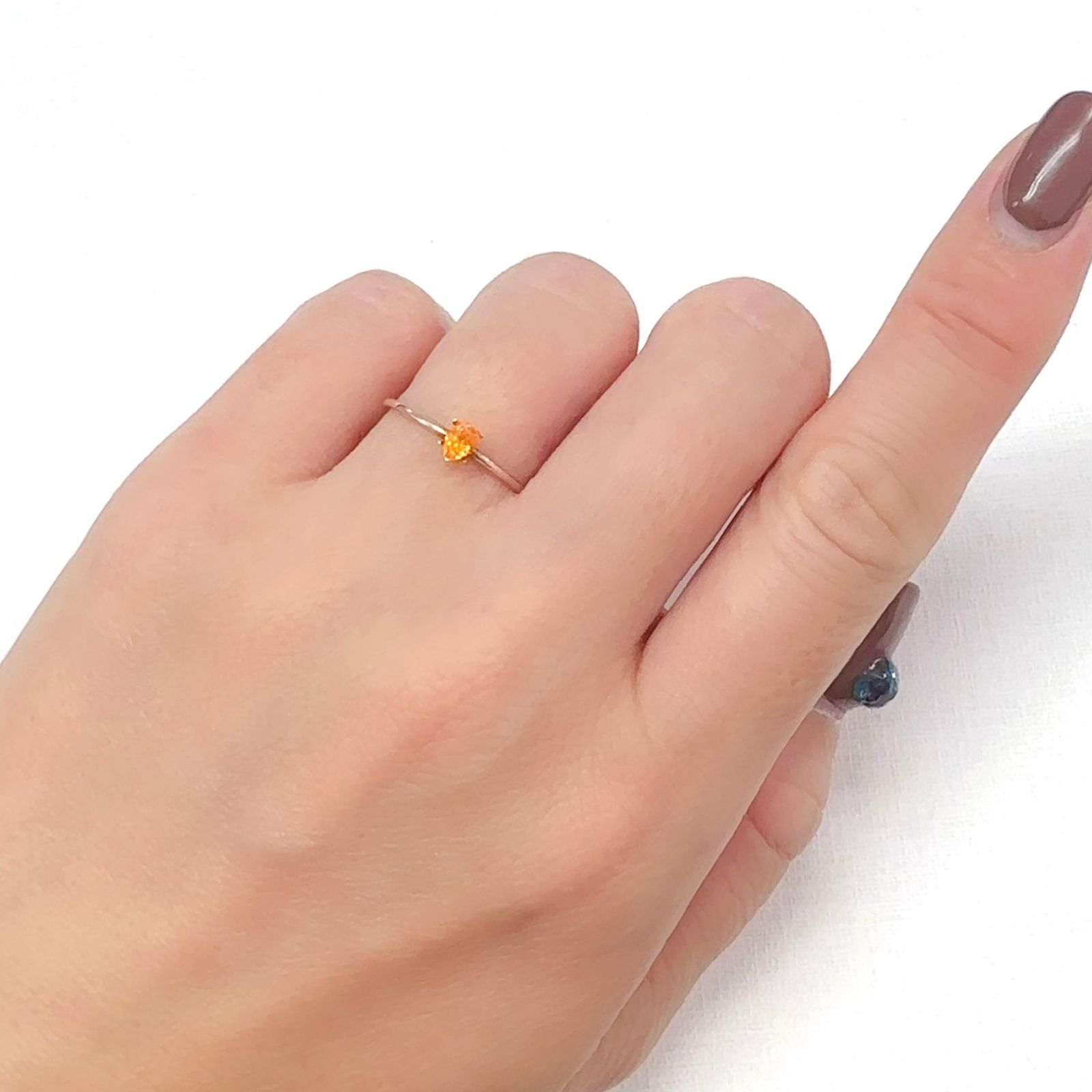 マンダリンガーネット マダガスカル産 0.26ct[240628218]4.3x3mm前後