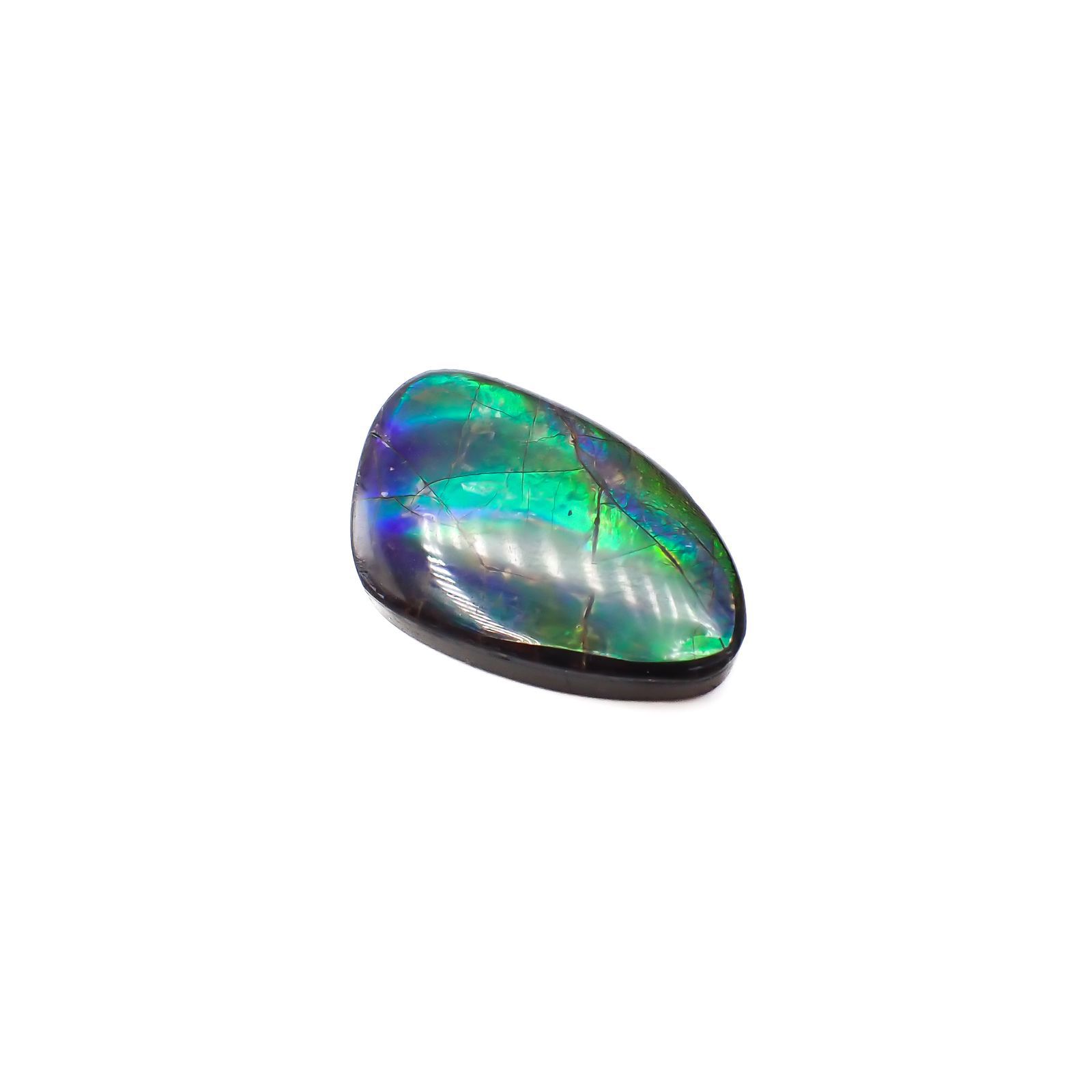 ◇フリーフォーム◇アンモライト トリプレット カナダ産 25.54ct [220817486]30x19mm前後