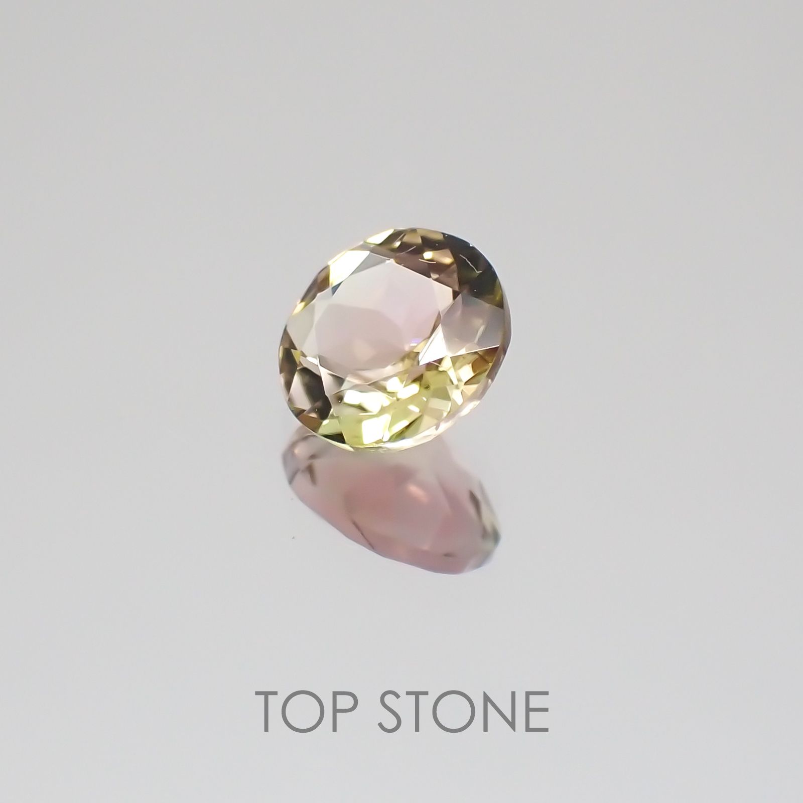 バイカラートルマリン ブラジル産 ルース 0.52ct[20129004]5.2×5.2mm前後