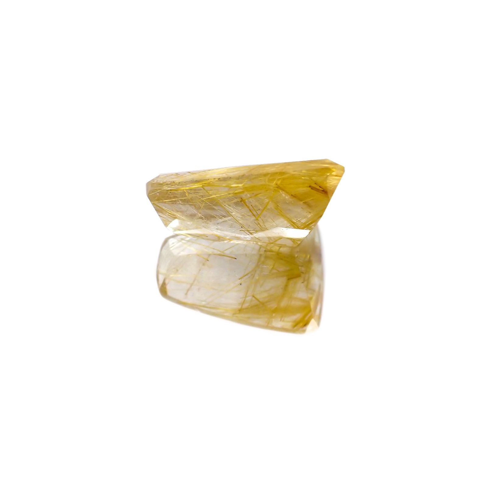 ルチルクォーツ(宝石名ルチルレイテッド・クォーツ) ブラジル産 識別済 26.88ct / 24.6×18.1mm前後 [25019133]