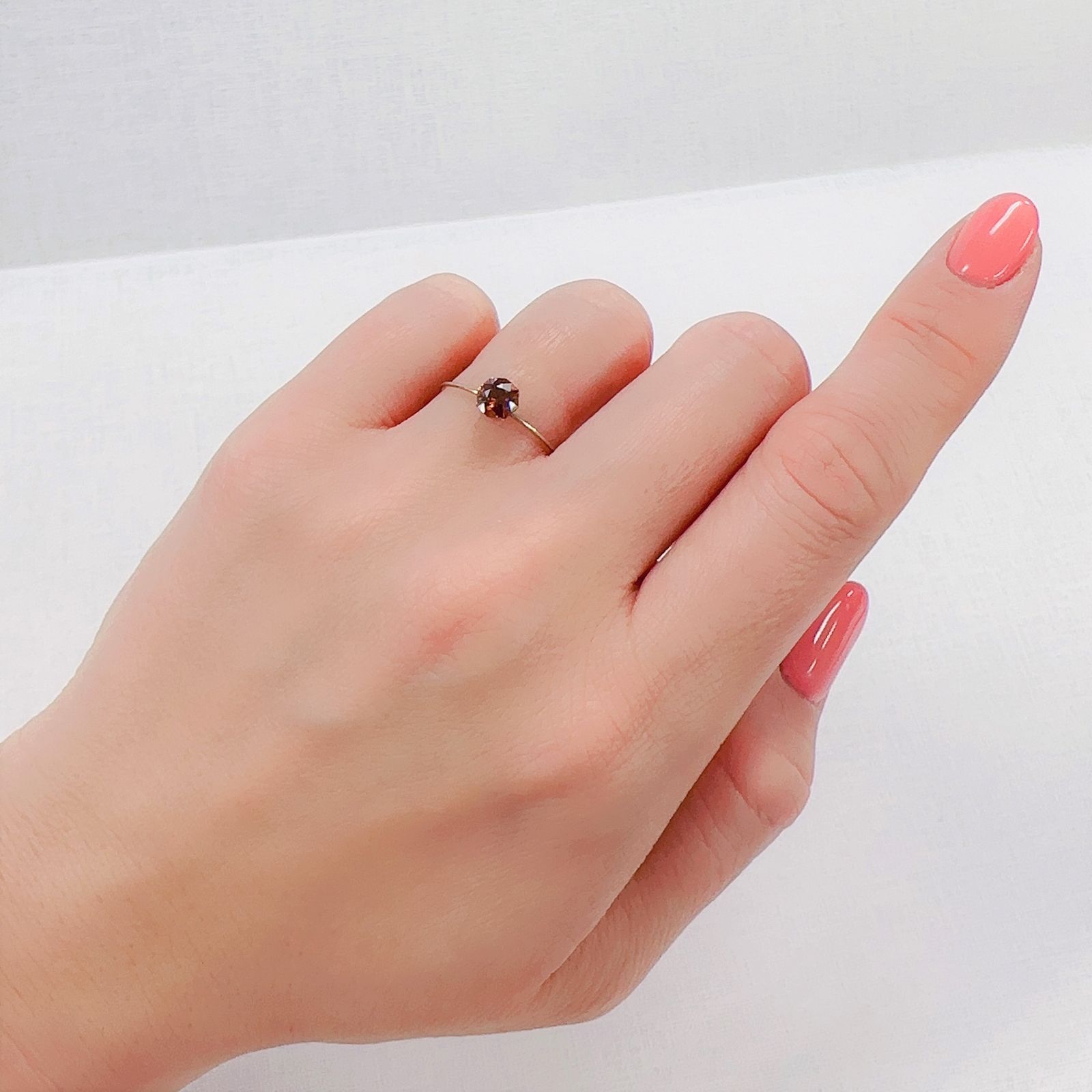 ◇オクタゴンカット◇オレンジジルコン(宝石名ジルコン)スリランカ/カンボジア産 0.85ct 識別済[230220703]5x4.9mm前後