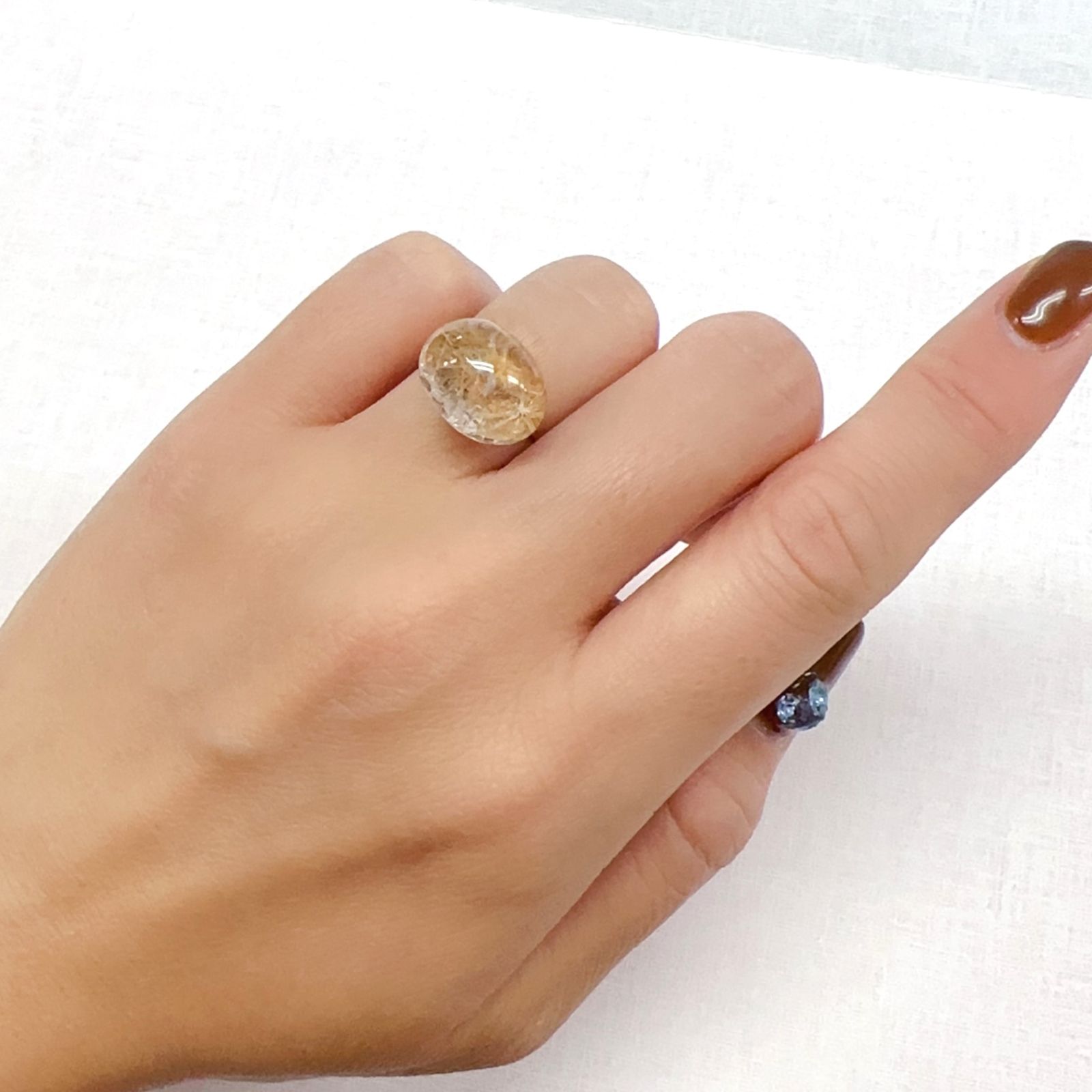 フラワールチルクォーツ ブラジル産 10.02ct[231023761]9.6x6.1mm前後
