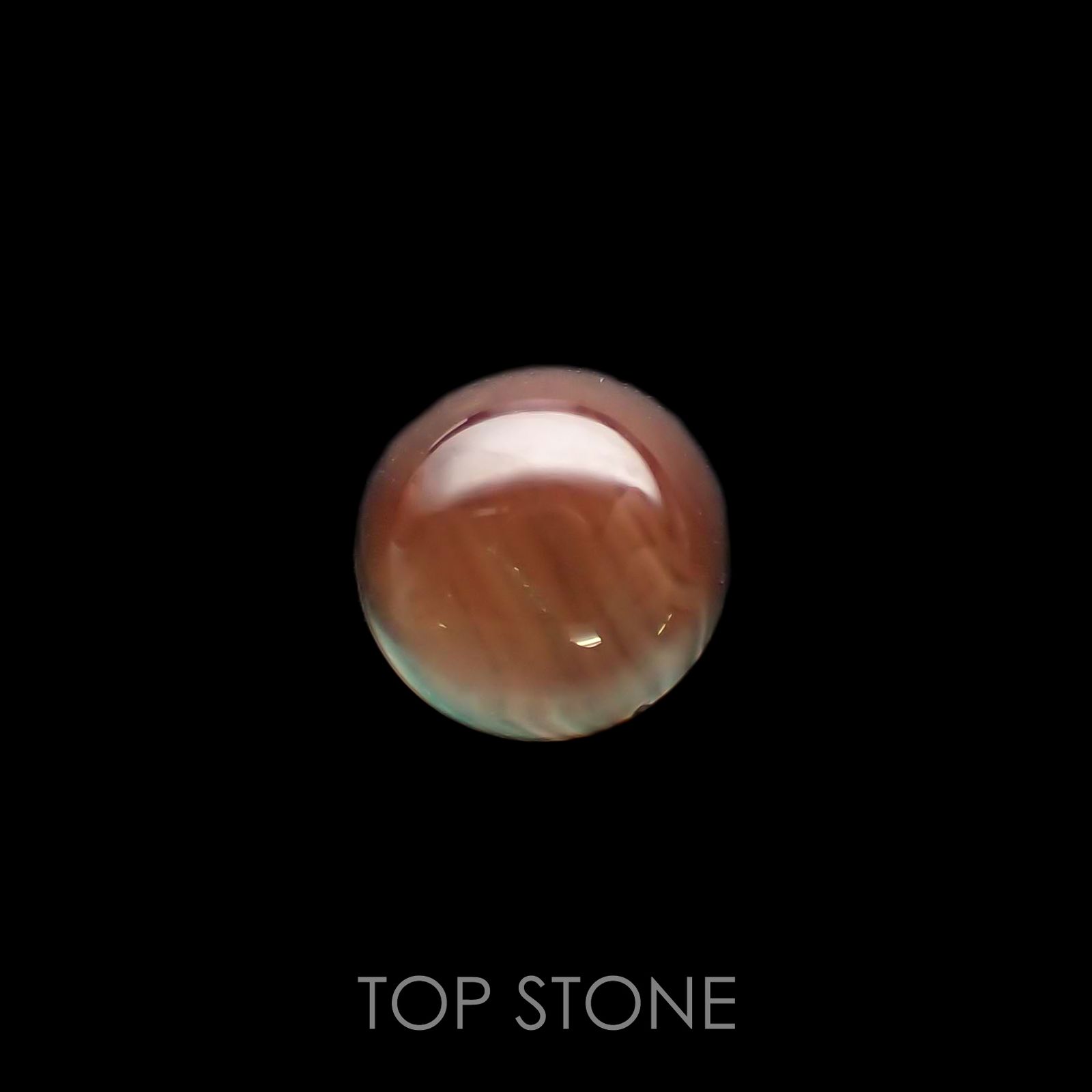 バイカラーアンデシン(宝石名アンデシン/ラブラドライト) チベット産 3.39ct 識別済[211013546]9.5×9.4mm前後