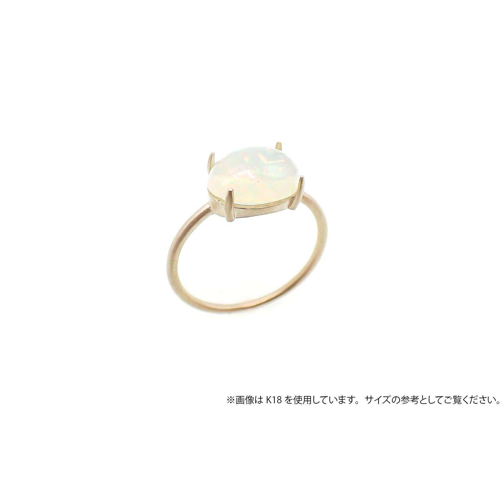 Pt900リング用空枠 オーバルカボション爪留め 8×10mm用 つや消し[210913402]