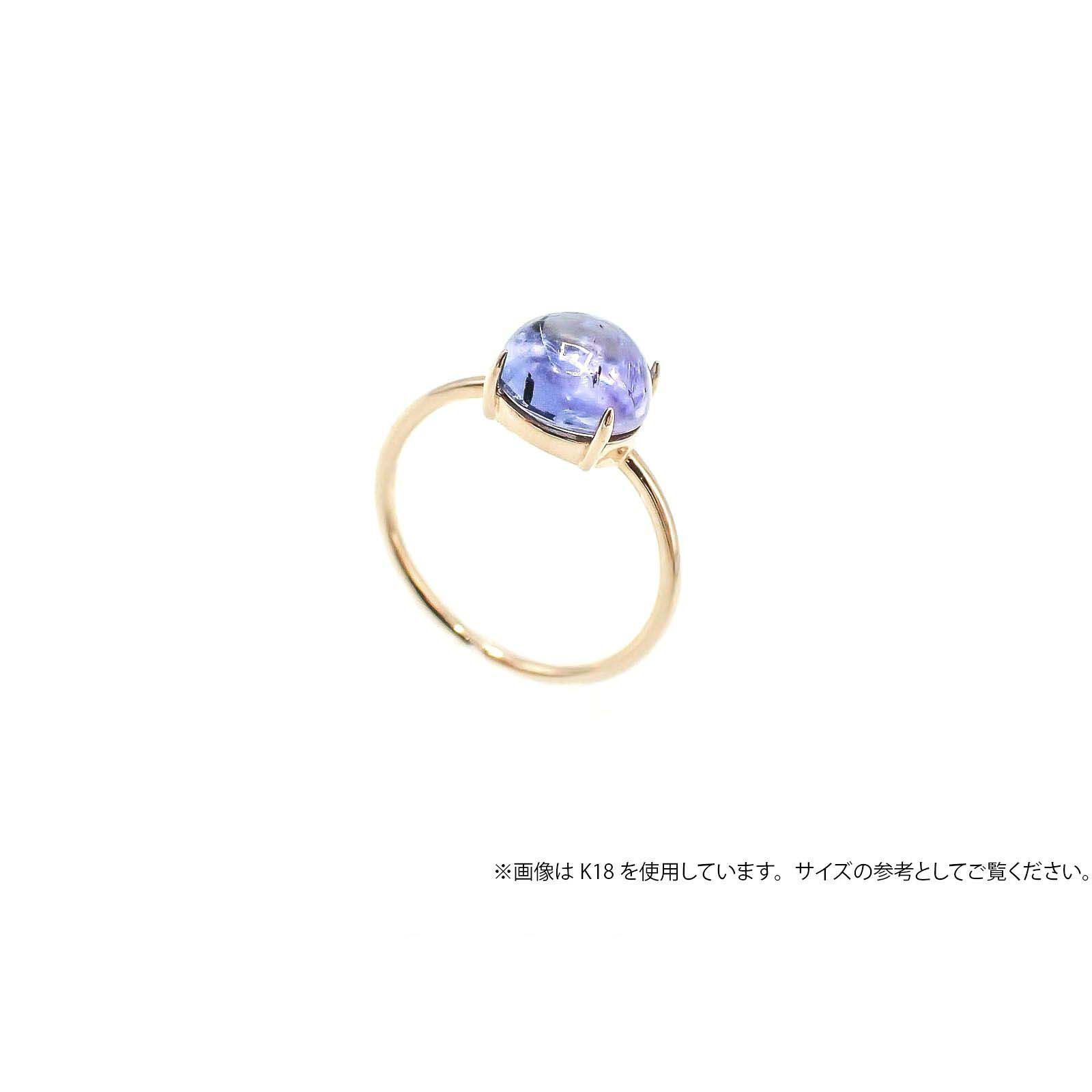 Pt900リング用空枠 ラウンドカボション爪留め つやあり 8mm用 [210913411]