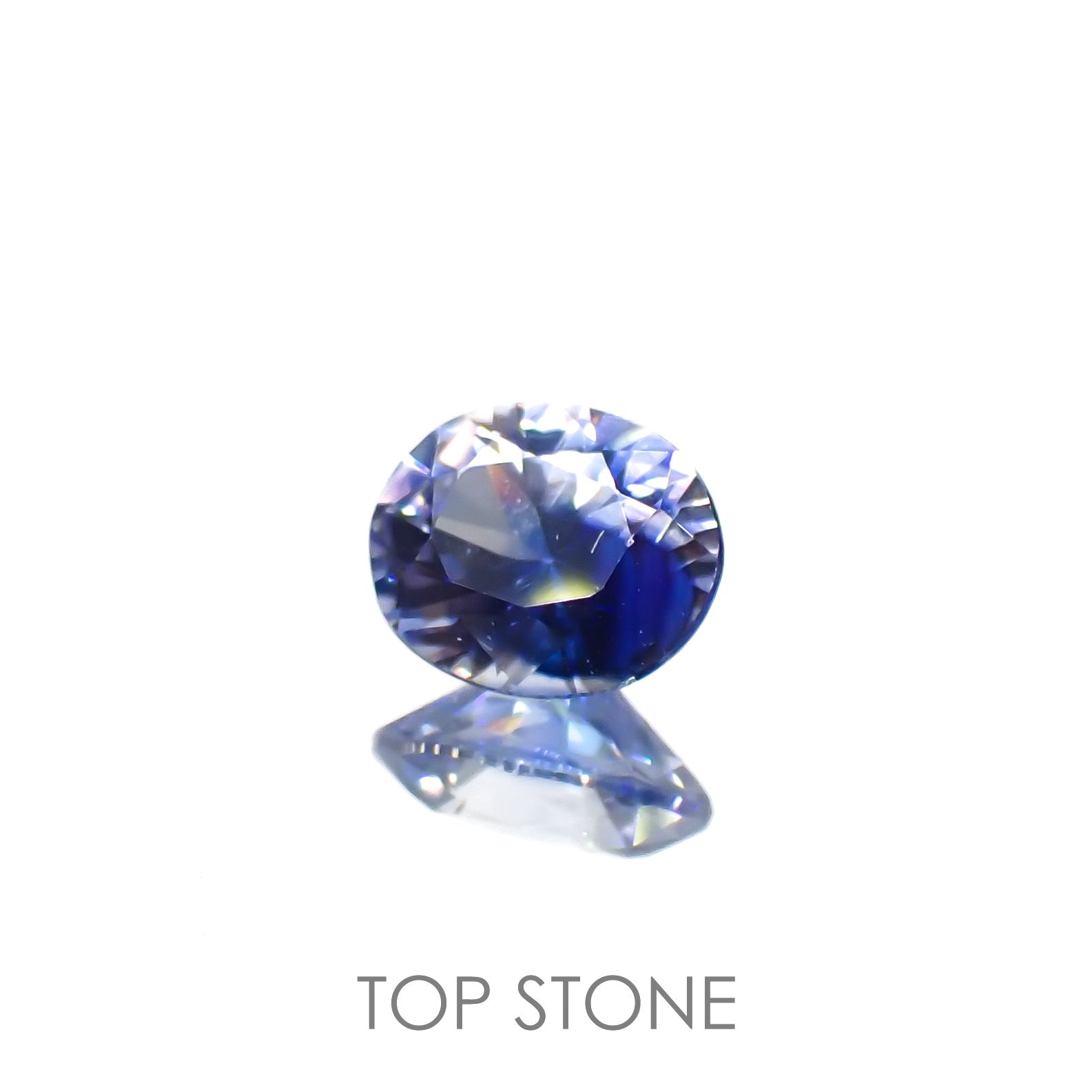 バイカラーサファイア(宝石名サファイア)スリランカ/マダガスカル産 0.60ct 識別済[220817430]5.6x4.6mm前後