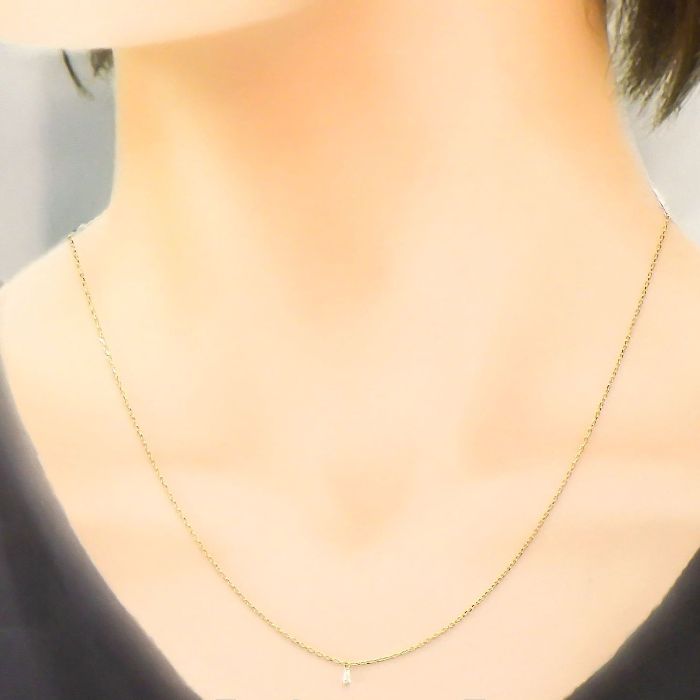 ◇La terre(ラ・テール)◇K18ダイヤモンドチャーム TTLC/SI (宝石名ダイアモンド) 0.059ct 識別済[220115344]3.1x1.9mm前後