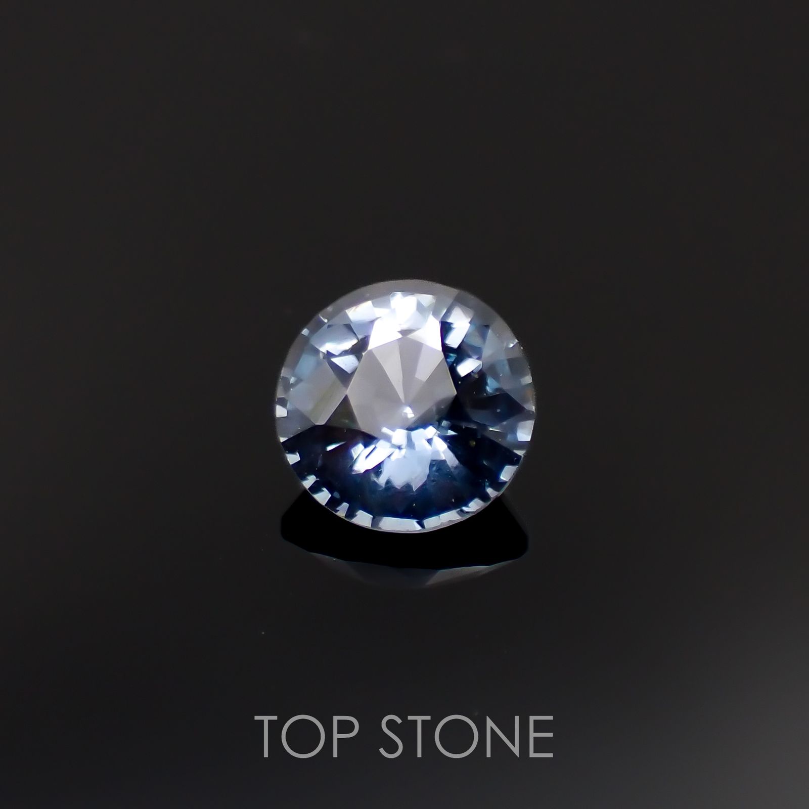 グレイッシュブルースピネル(宝石名スピネル)ビルマ/マダガスカル産 0.84ct 識別済[230220601]5.7x5.7mm前後