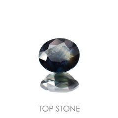ゴールドシーンサファイア(宝石名シーン・サファイア)ケニア産 0.97ct 識別済[221018890]6.2x5.3mm前後