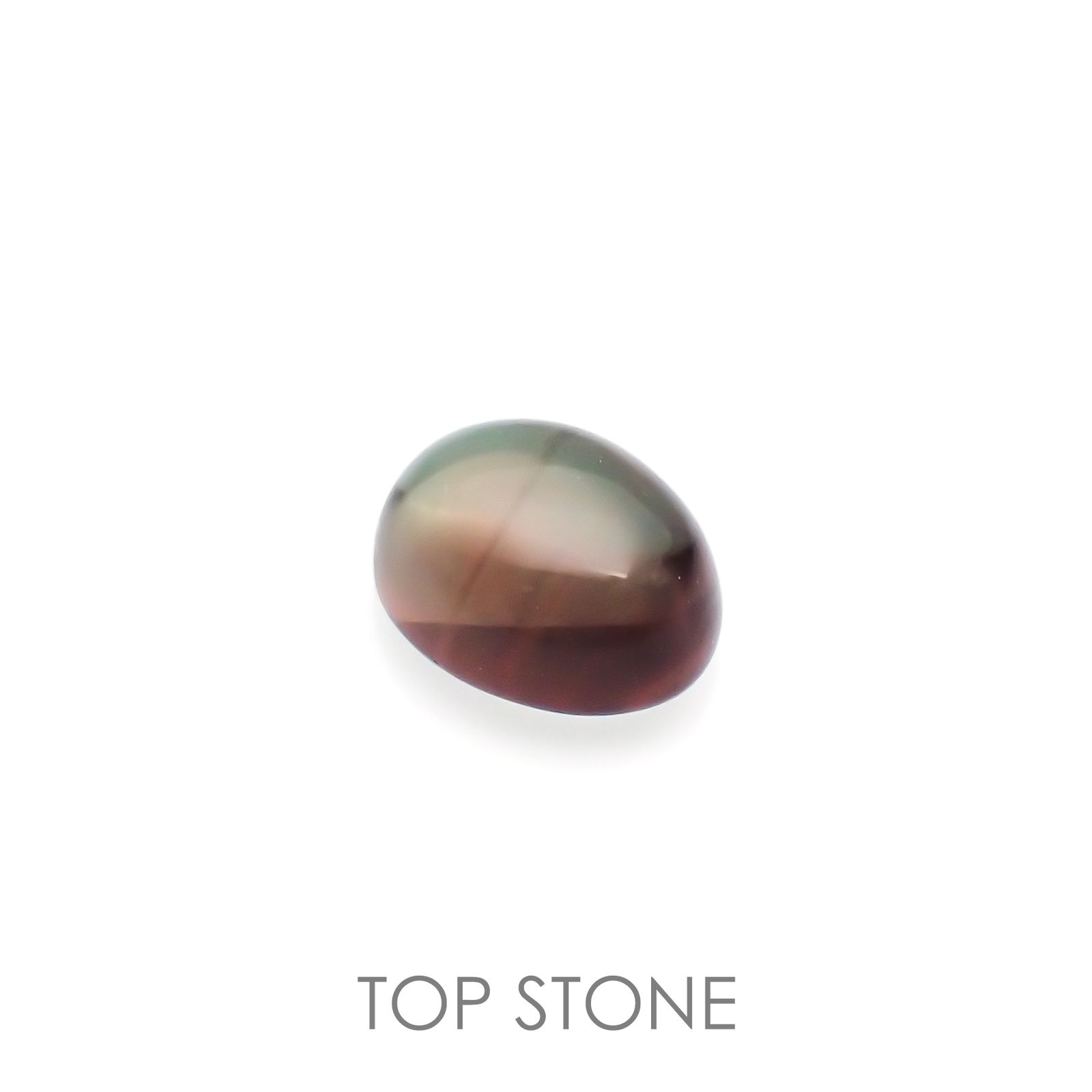 バイカラーアンデシン(宝石名アンデシン)チベット産 2.21ct 識別済[220114685]9x7.2mm前後