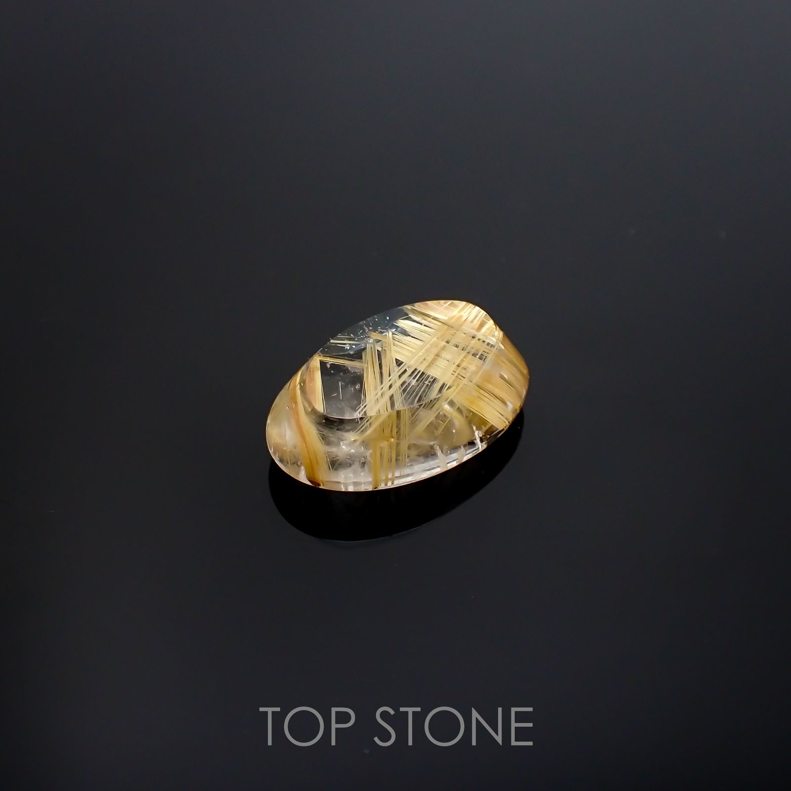 太陽ルチルクォーツ ブラジル産 13.89ct[220716730]20.6x13.9mm前後