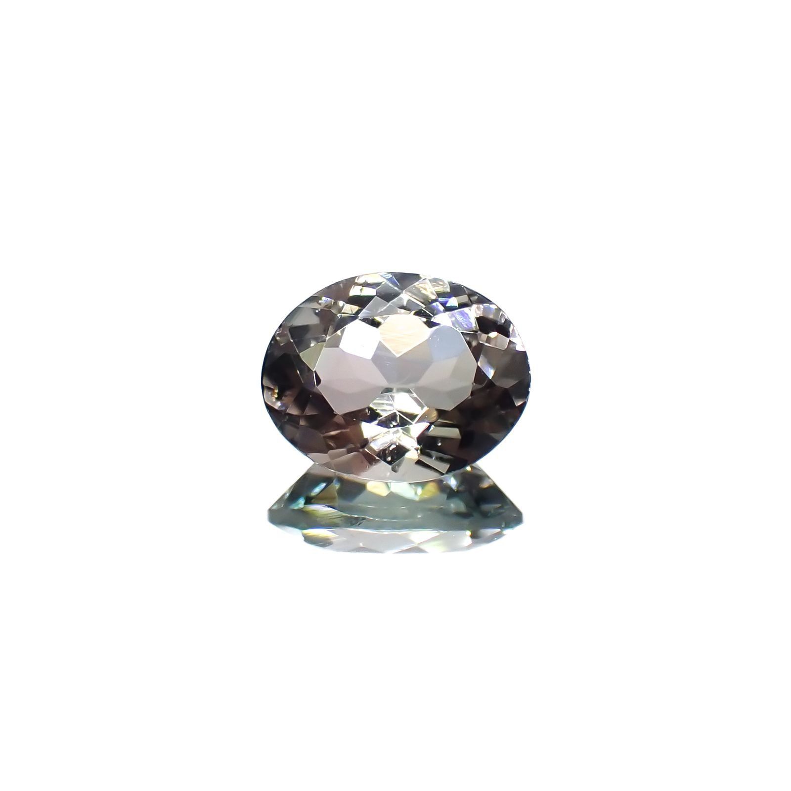 バイカラートルマリン(宝石名バイカラー・トルマリン)コンゴ民主共和国産 1.613ct ソ付(彩珠)[220717026]8.7x6.9mm前後