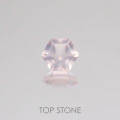 <ランダムセレクト1個販売> ◇ヘキサゴンカット◇ローズクォーツSA(宝石名ローズ・クォーツ) ブラジル産 0.55ct前後 識別済[210310167]5.1×5.1mm前後