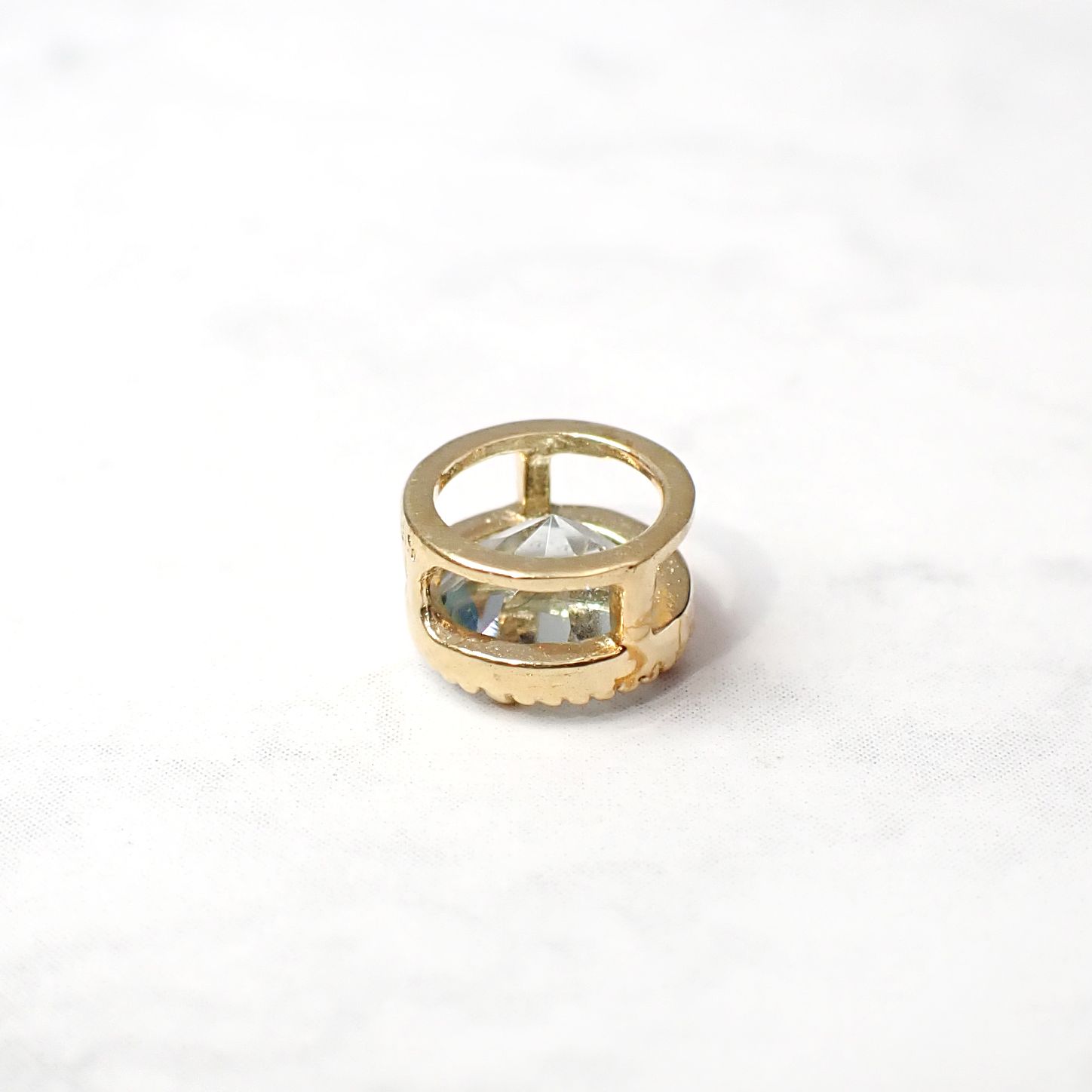 ◇K18 Lumiere（ルミエール）◇アクアマリン | 一粒石ジュエリー 5mm [チャーム/ペンダントトップ※チェーン別売り]