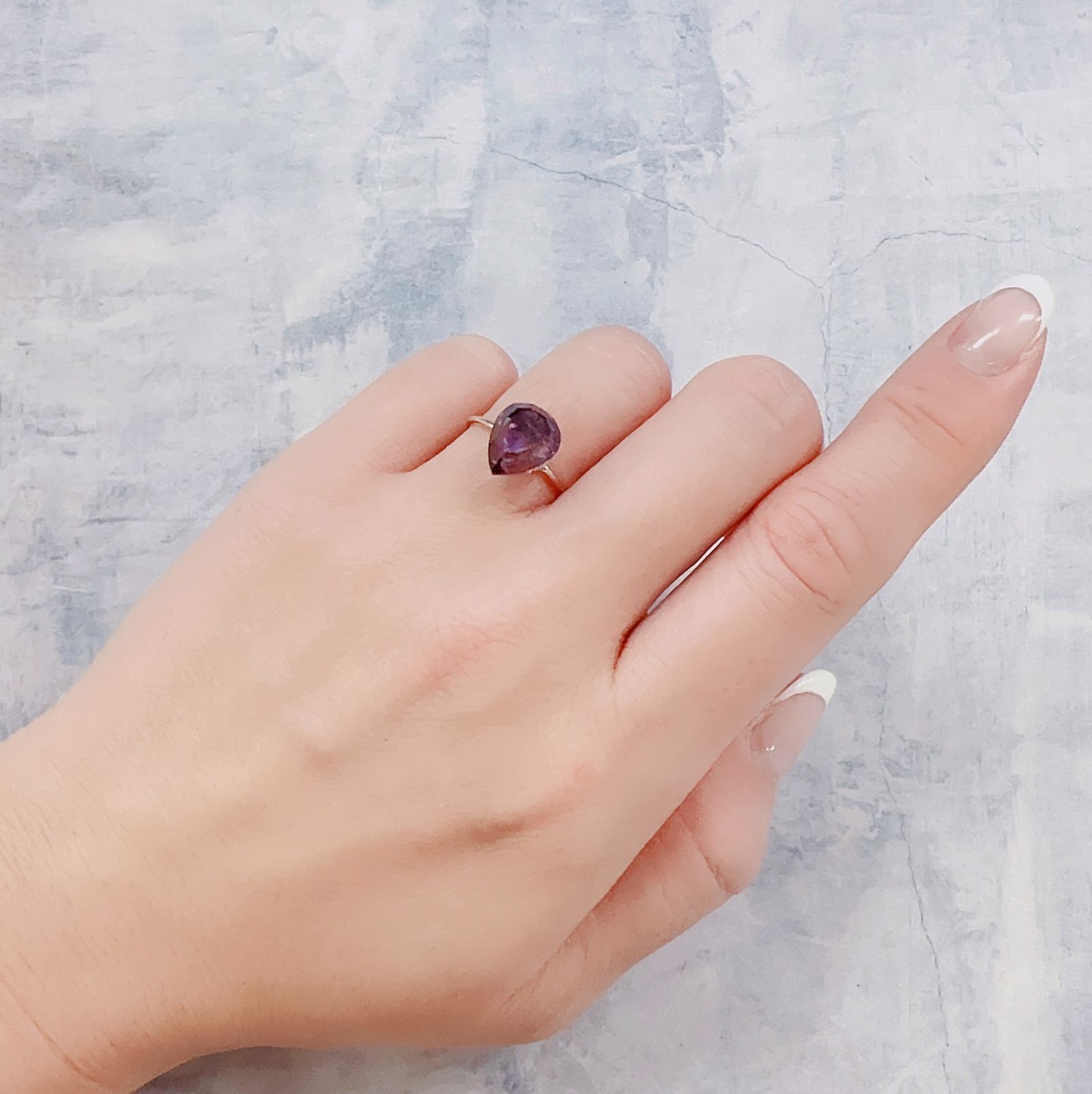 ◇カスタムカット◇アメジストエレスチャル ナイジェリア・カラバル産 3.08ct[221219690]10.5x8.5mm前後