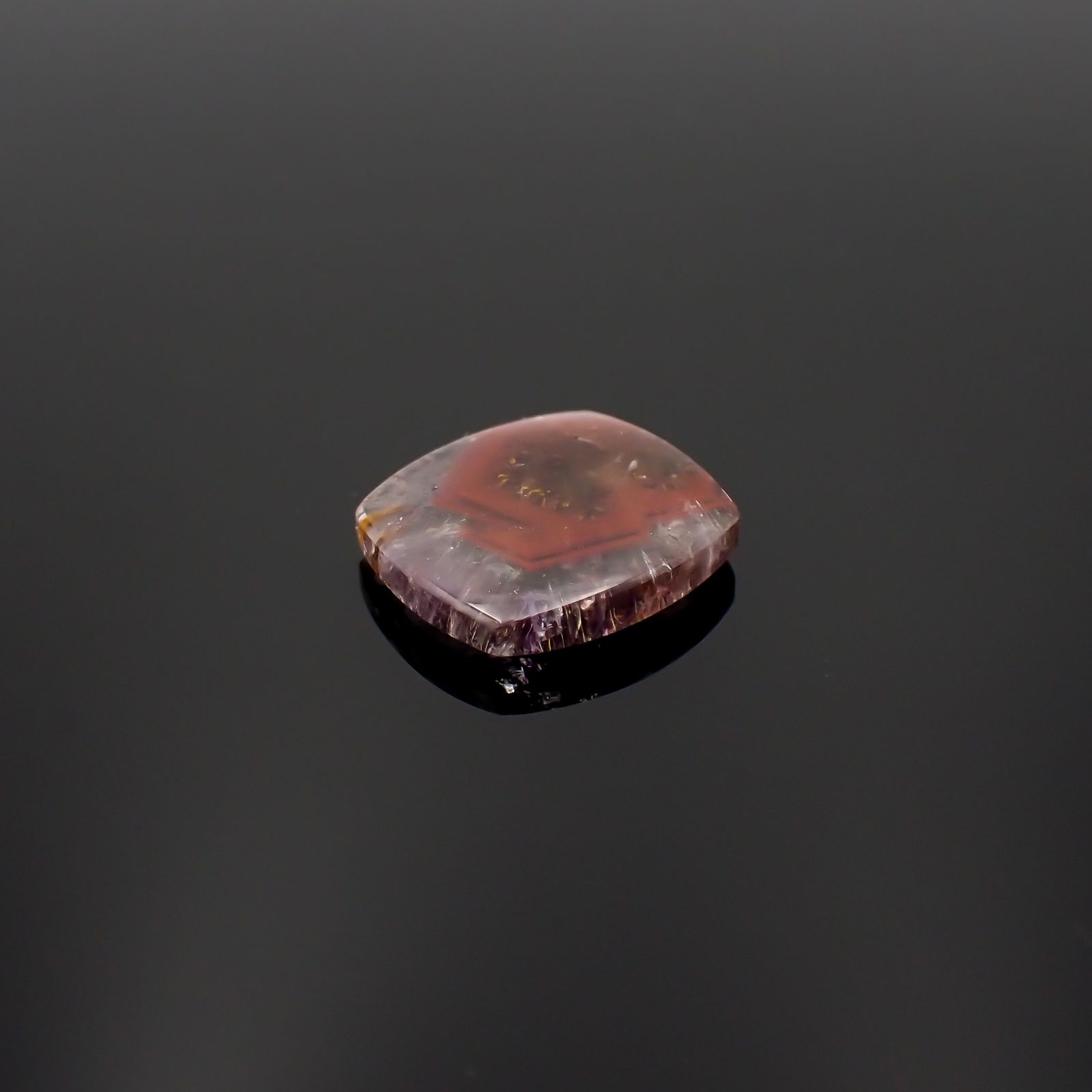 レッドパッションアメジスト（ゲーサイトインアメジスト） ブラジル産 7.34ct[230421505]15.6x14mm前後
