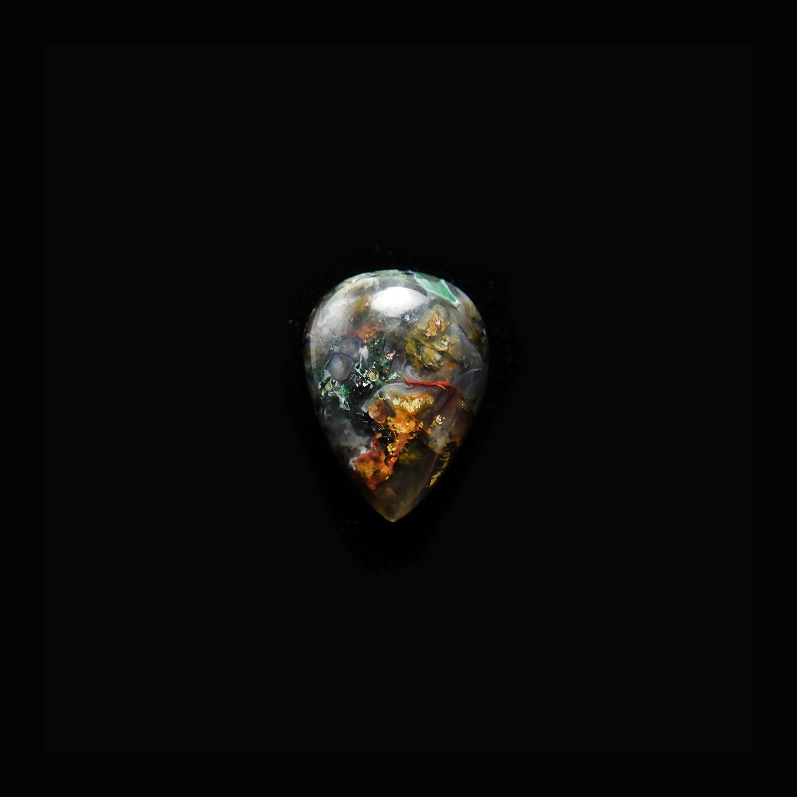 コッパークリソコラインカルセドニー インドネシア産 7.93ct[240125548]16.5x12.2mm前後