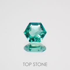 ◇ヘキサゴンカット◇エメラルド(宝石名エメラルド) ザンビア産 0.11ct 識別済[210611007]3×3mm前後