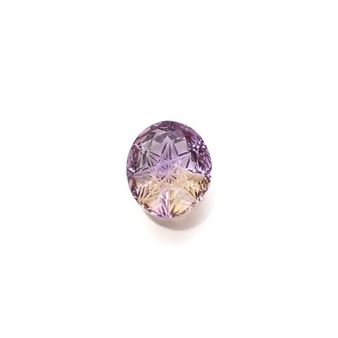 ◇甲州貴石切子Plus Three◇アメトリン カード付き ブラジル産 7.97ct[240628259]13.5x11.5mm前後