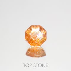 ◇オクタゴンカット◇イリュージョンサンストーン インド産 0.61ct[220115486]5.3x5.2mm前後
