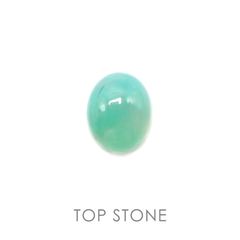 アクアプレーズ(宝石名ブルー グリーン・カルセドニー) 南アフリカ産 2.98ct 識別済[20106168]9.9×7.9mm前後
