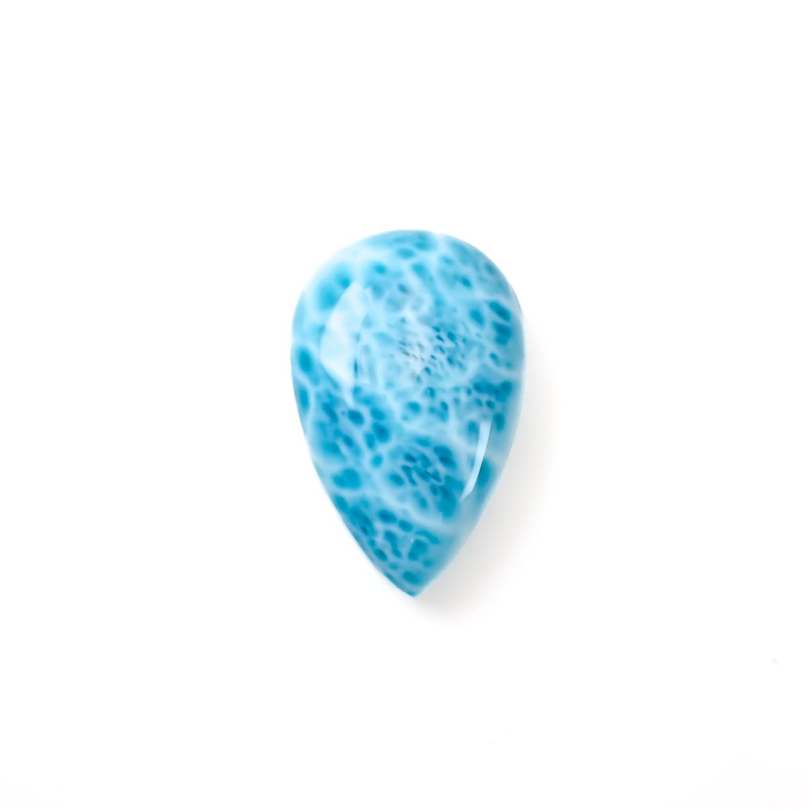 ラリマーシャトヤンシー入り♡ ドミニカ共和国産 ラリマー ドミニカ共和国産 76.91ct [250630538]35.9x23.2mm前後