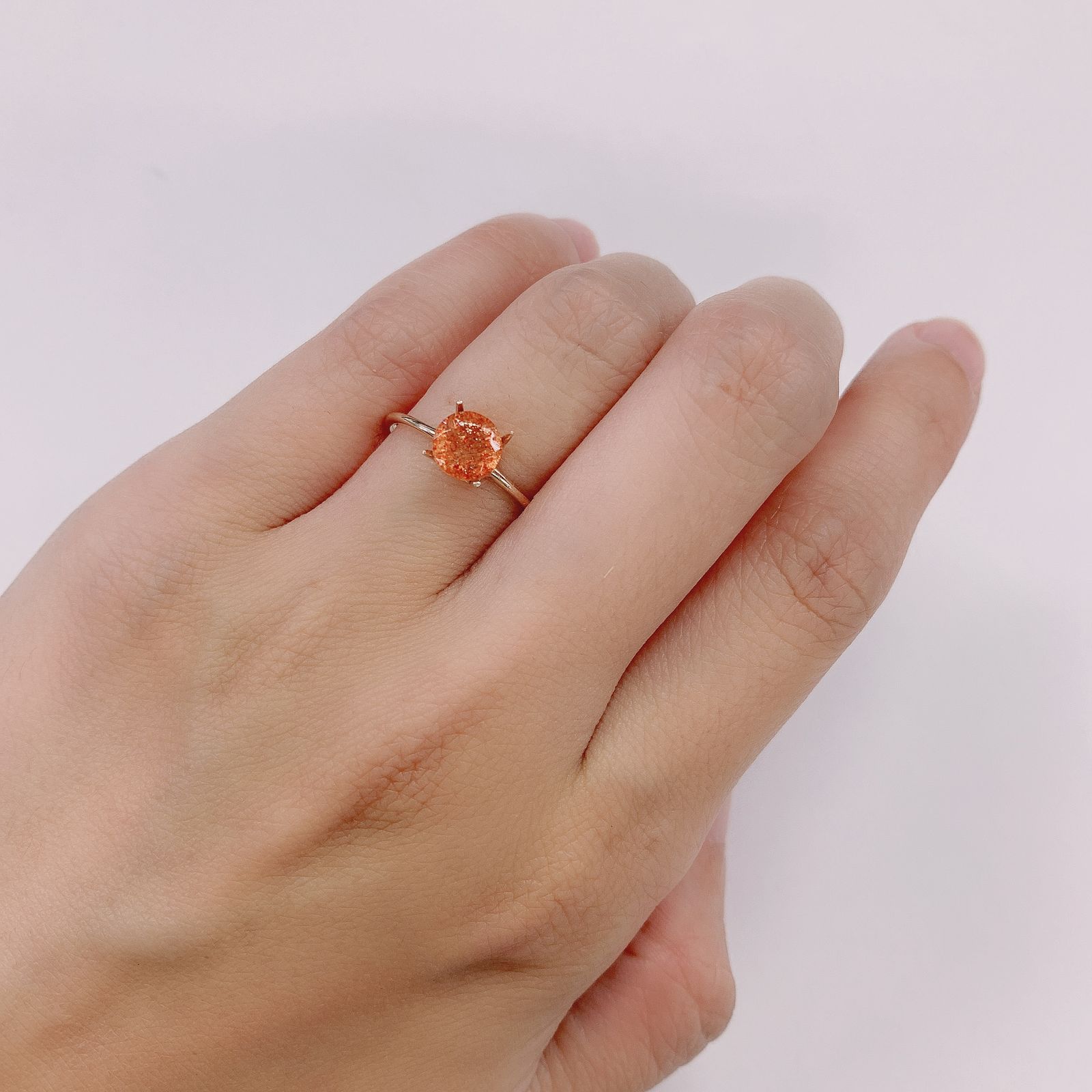 イリュージョンサンストーン タンザニア産 ルース 0.79ct[210812300]5.9×5.9mm前後